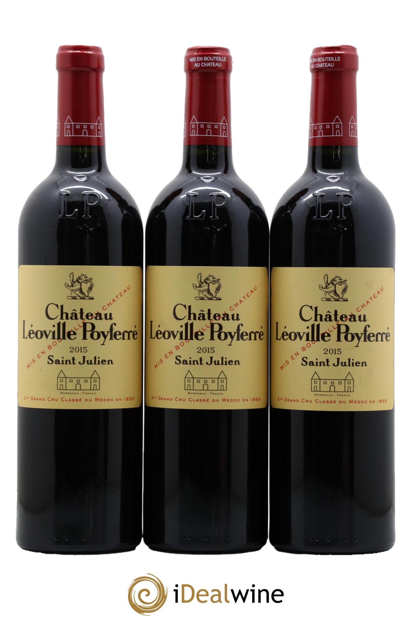 Château Léoville Poyferré 2ème Grand Cru Classé 2015 - Lot de 3 bouteilles - 0
