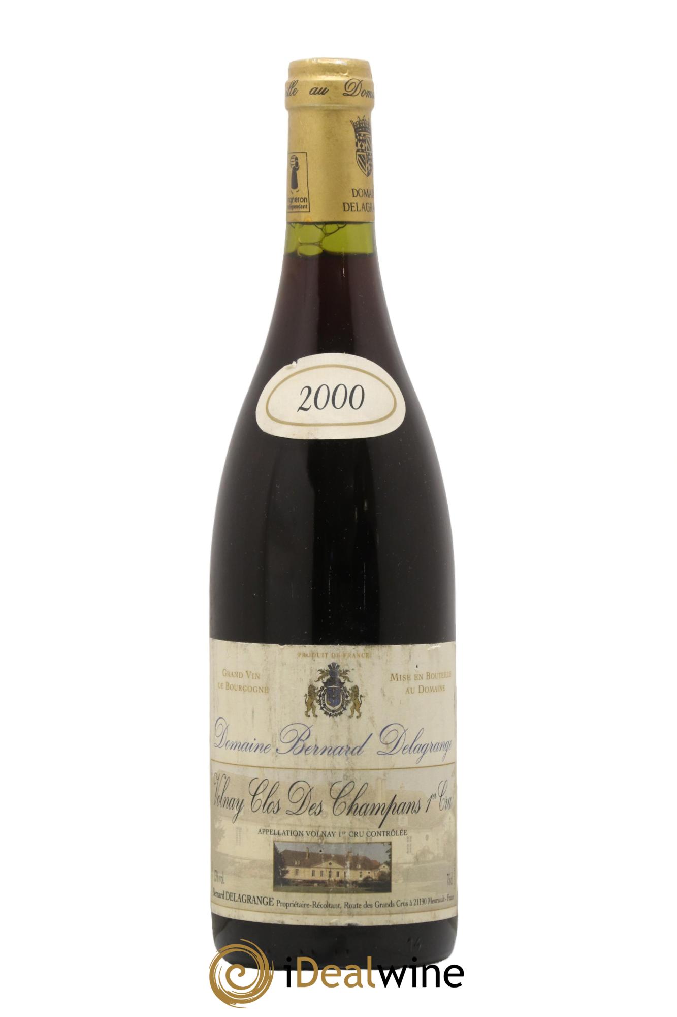 Volnay 1er Cru Clos des Champans Domaine Delagrange 2000 - Lot de 1 bouteille - 0