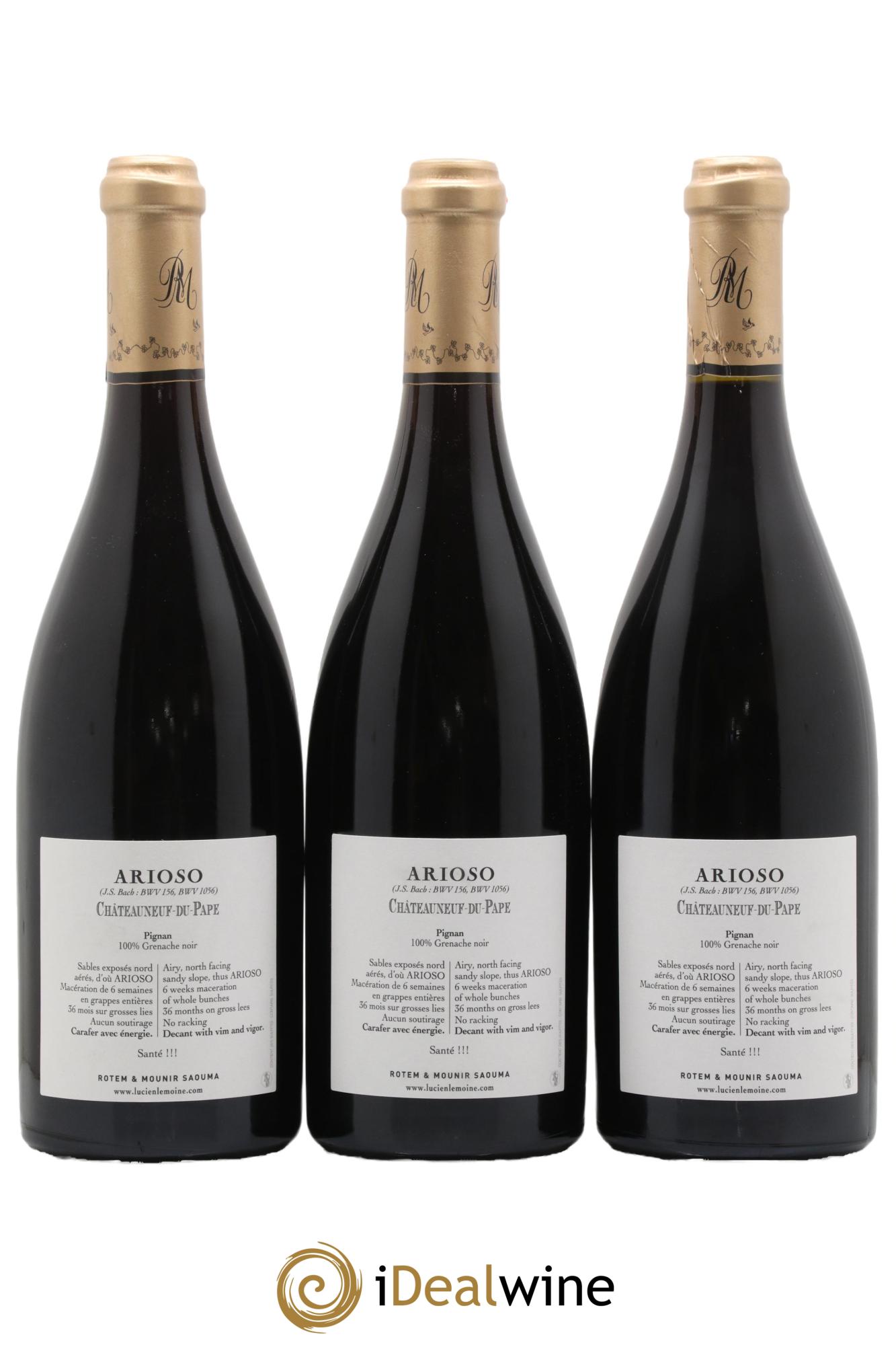 Châteauneuf-du-Pape Arioso Rotem & Mounir Saouma 2020 - Lot de 3 bouteilles - 1