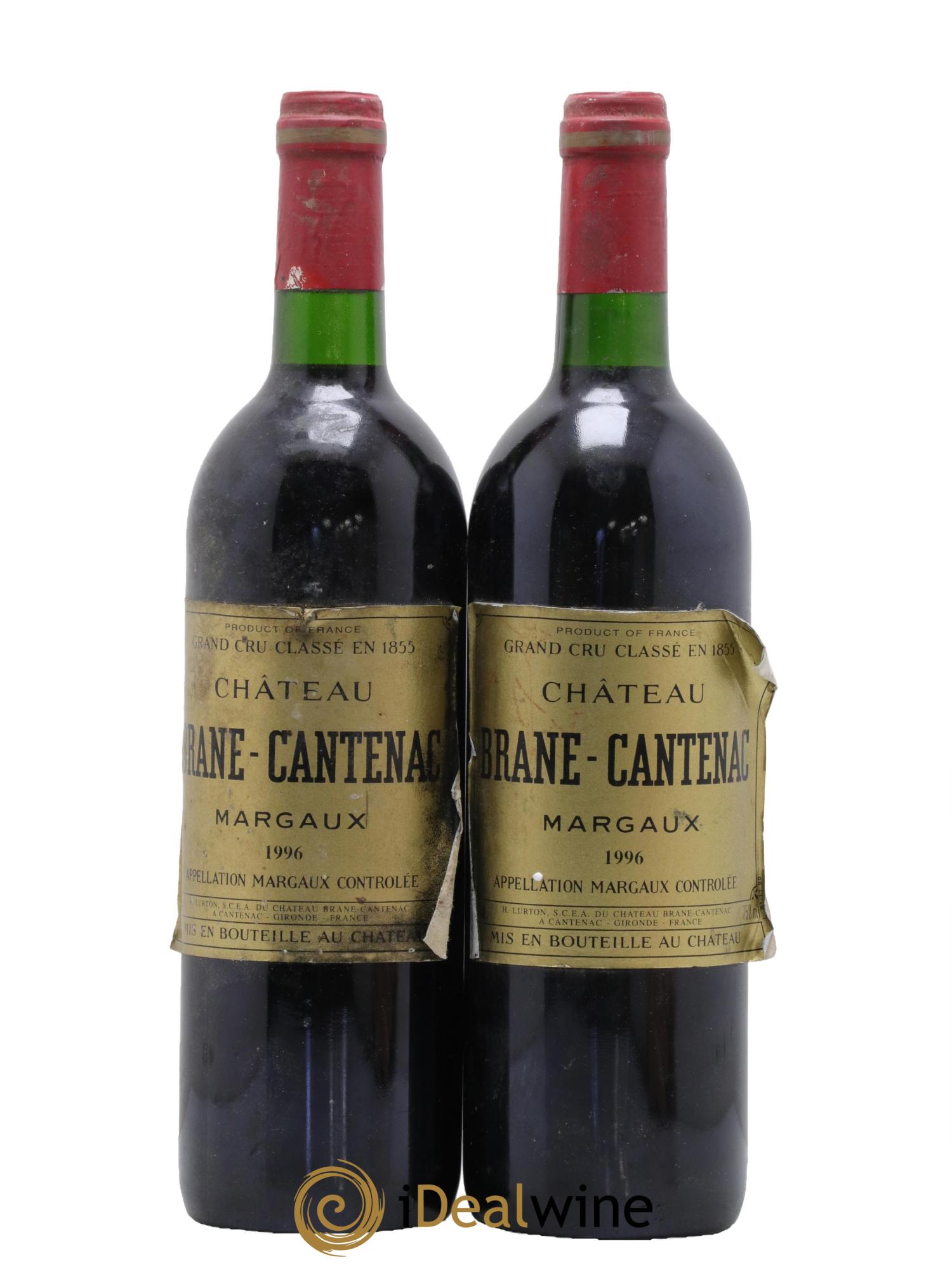 Château Brane Cantenac 2ème Grand Cru Classé 1996 - Lot de 2 bouteilles - 0