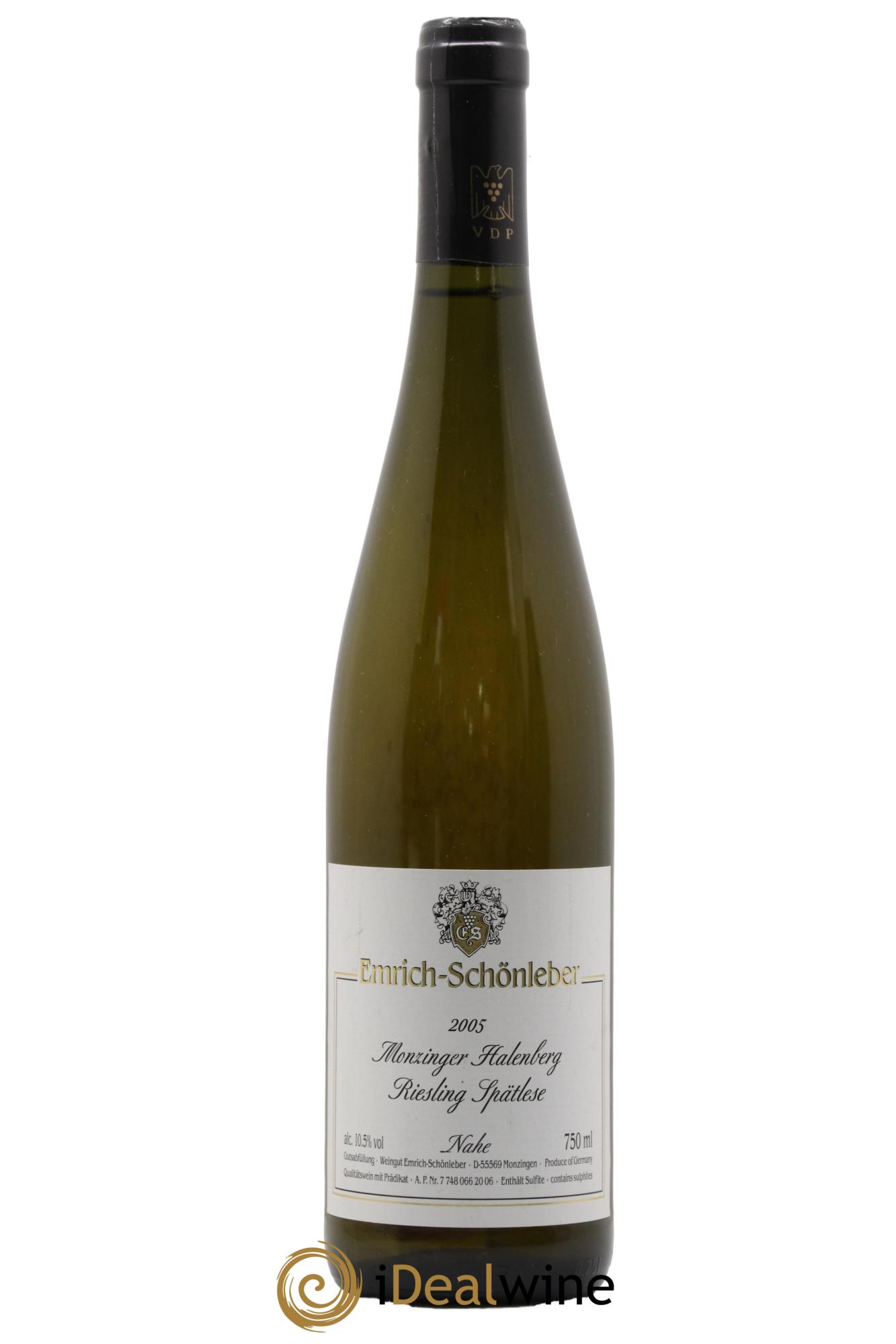 Allemagne Nahe Riesling Spätlese Monzinger Halenberg Emrich-Schönleber 2005 - Lot de 1 bouteille - 0