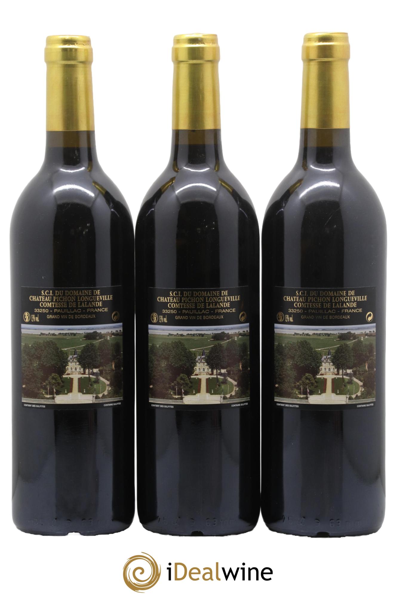 Château Pichon Longueville Comtesse de Lalande 2ème Grand Cru Classé 2005 - Lot de 3 bouteilles - 1