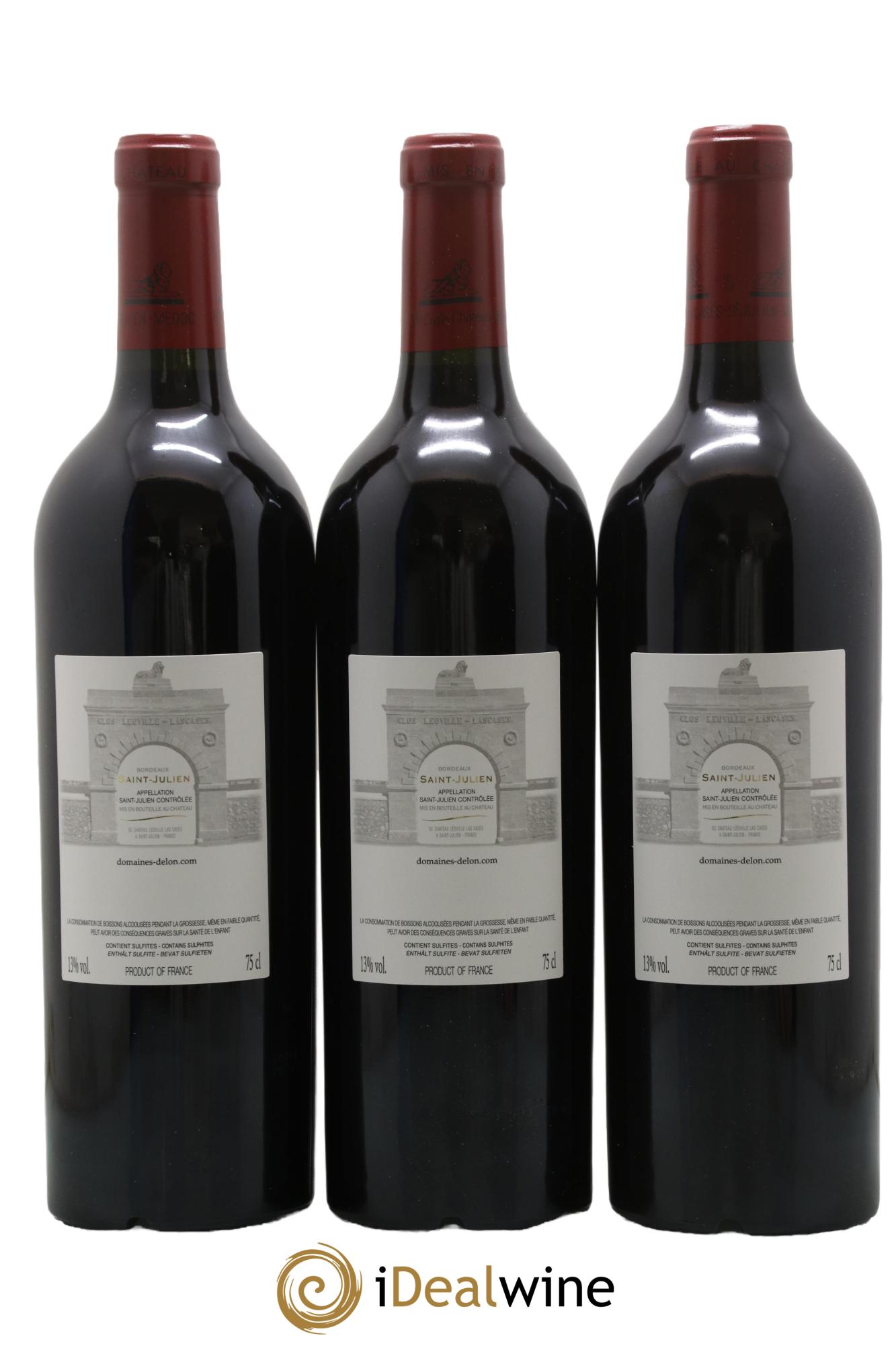 Château Léoville Las Cases 2ème Grand Cru Classé  2021 - Lotto di 3 bottiglie - 1