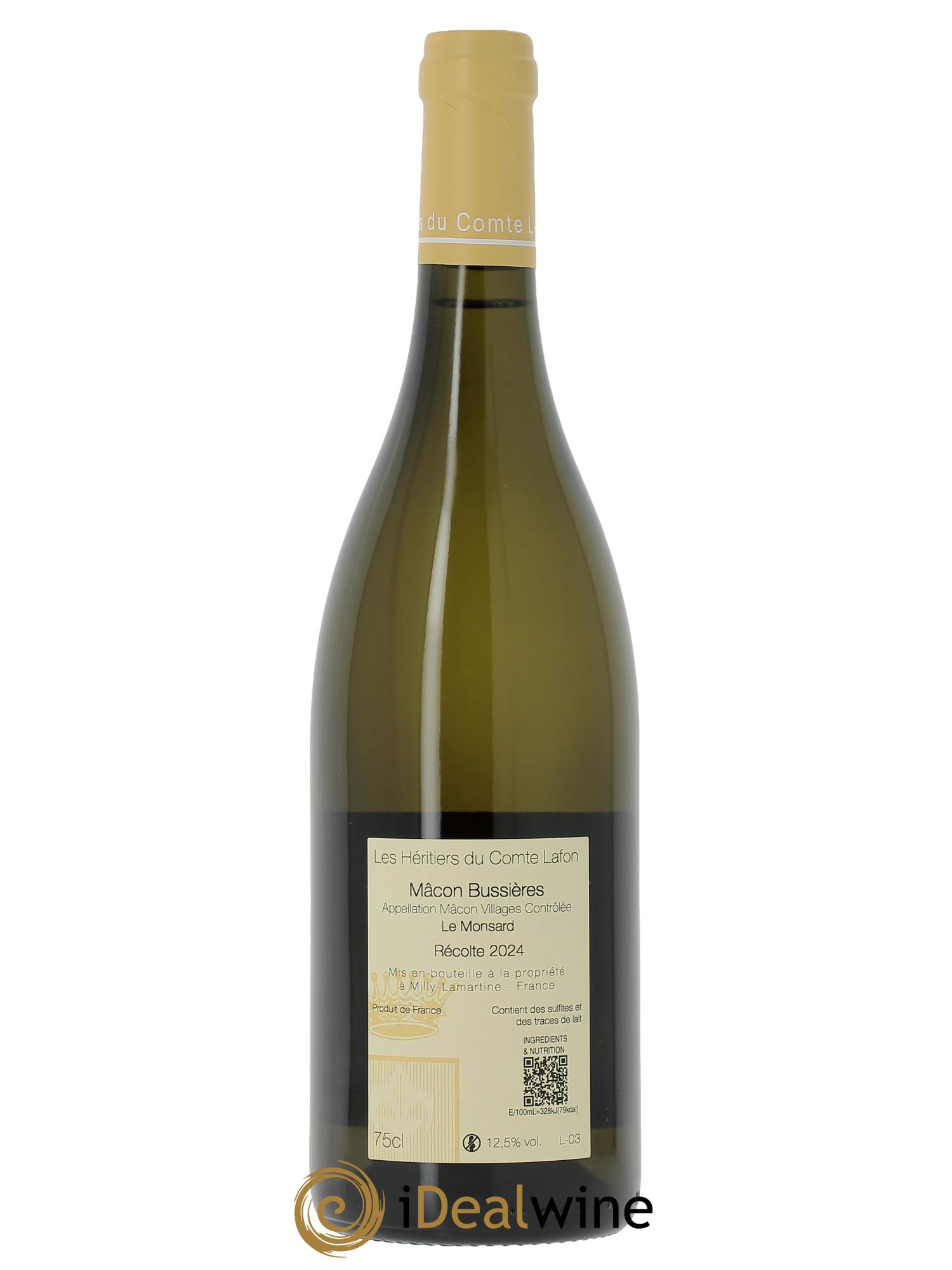 Mâcon Bussières - Le Monsard Héritiers du Comte Lafon (Domaine des)  2024 - Lot de 1 bouteille - 1
