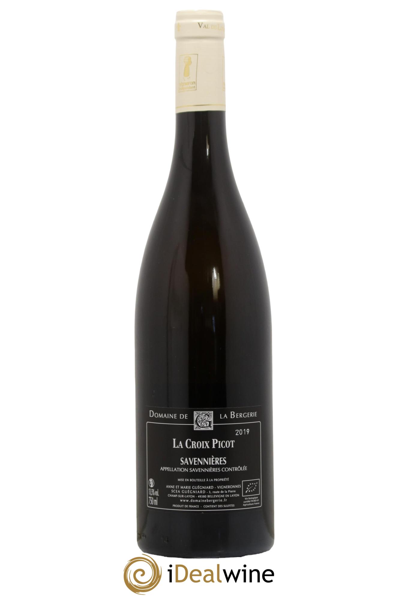 Savennières La Croix Picot Domaine de la Bergerie 2019 - Lot de 1 bouteille - 1