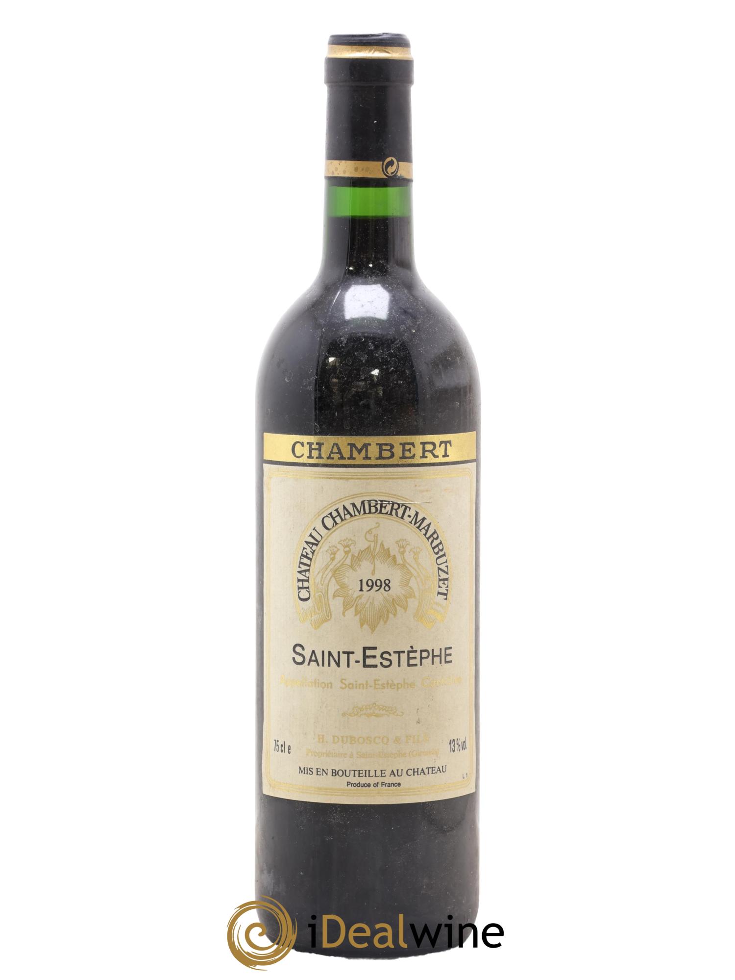 Château Chambert-Marbuzet Cru Bourgeois 1998 - Lotto di 1 bottiglia - 0