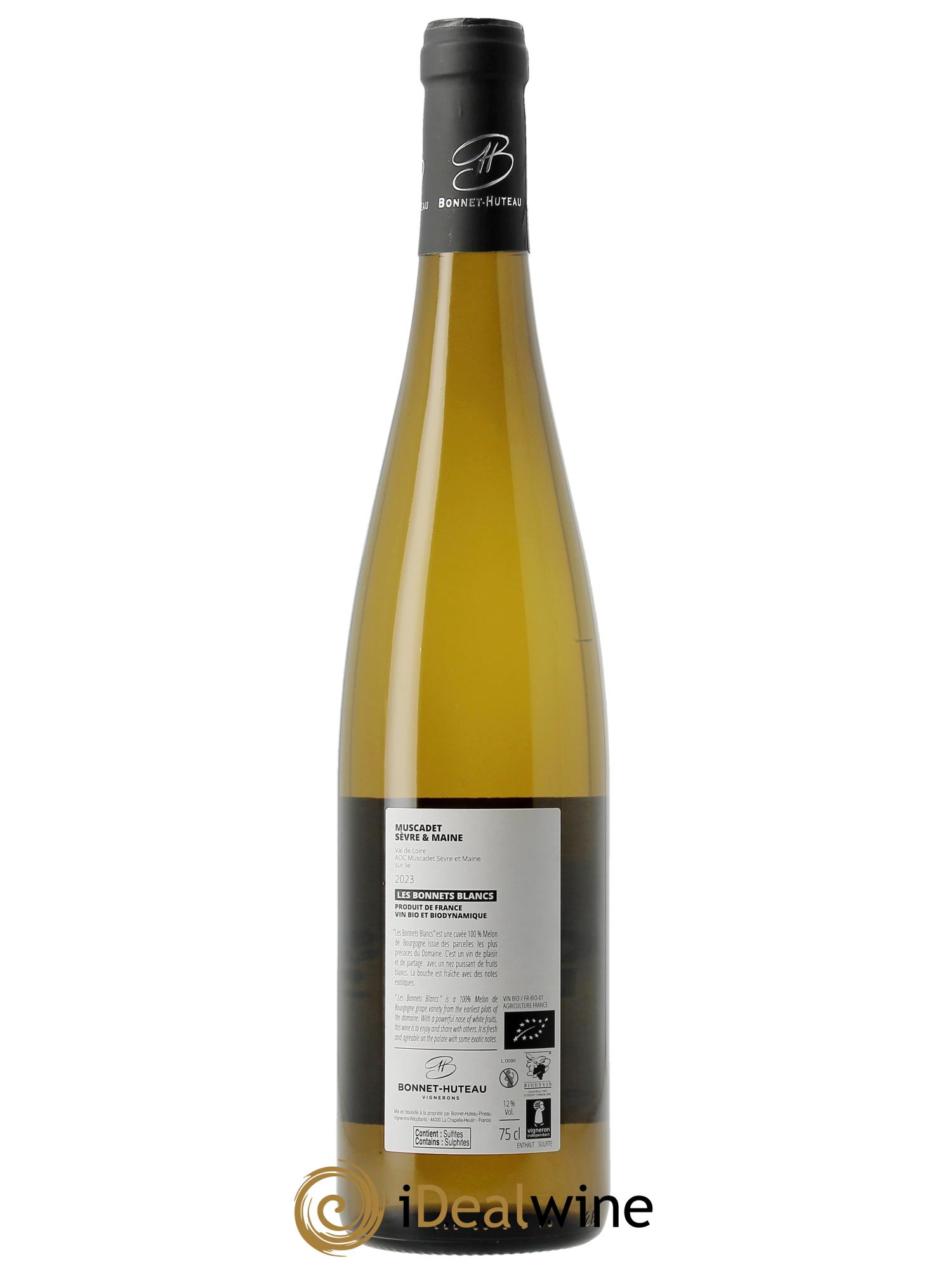 Muscadet-Sèvre-et-Maine sur lie Les Bonnets Blancs Bonnet-Huteau  2023 - Lot de 1 bouteille - 1