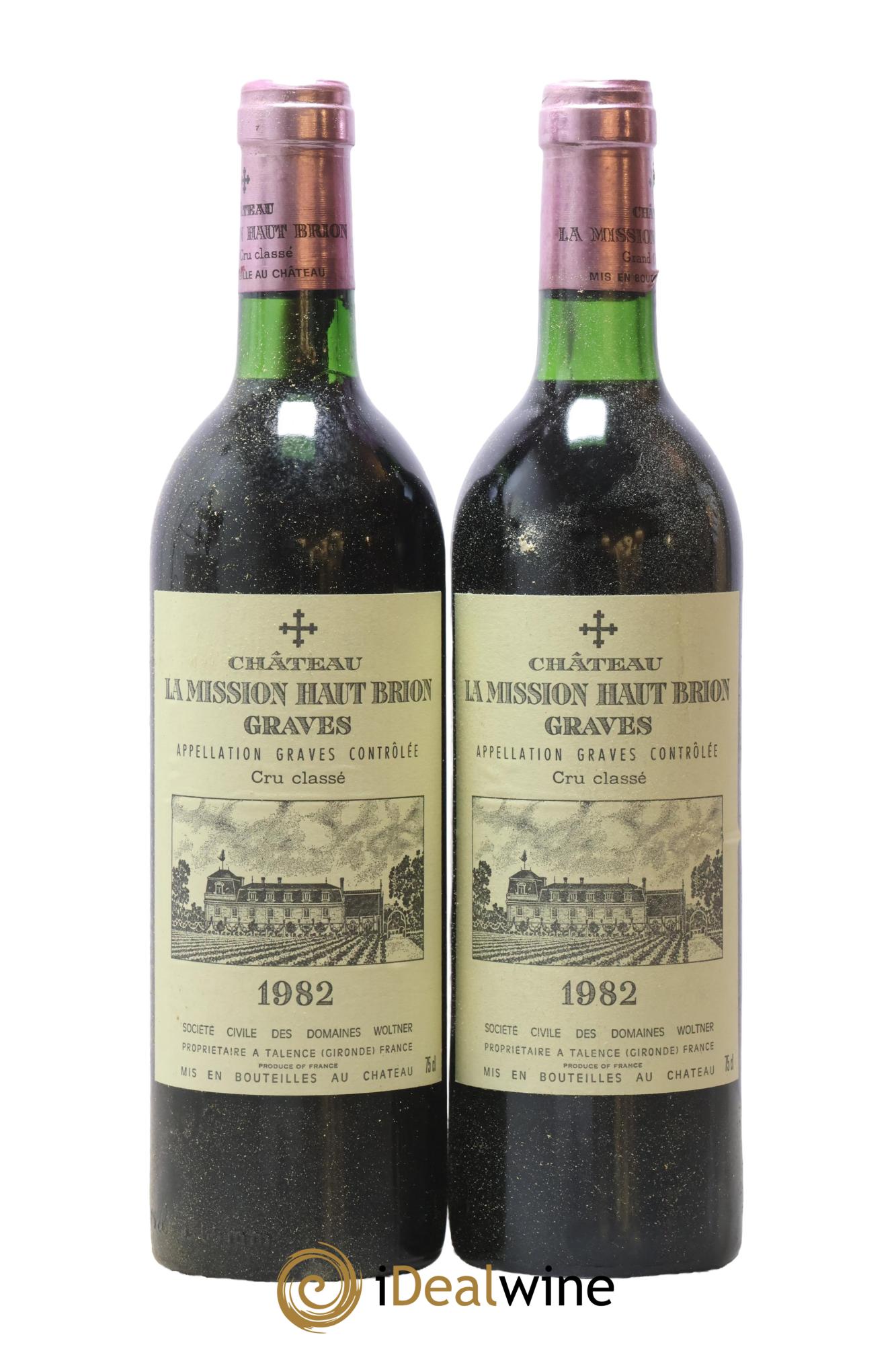 Château la Mission Haut-Brion Cru Classé de Graves 1982 - Lot de 2 bouteilles - 0