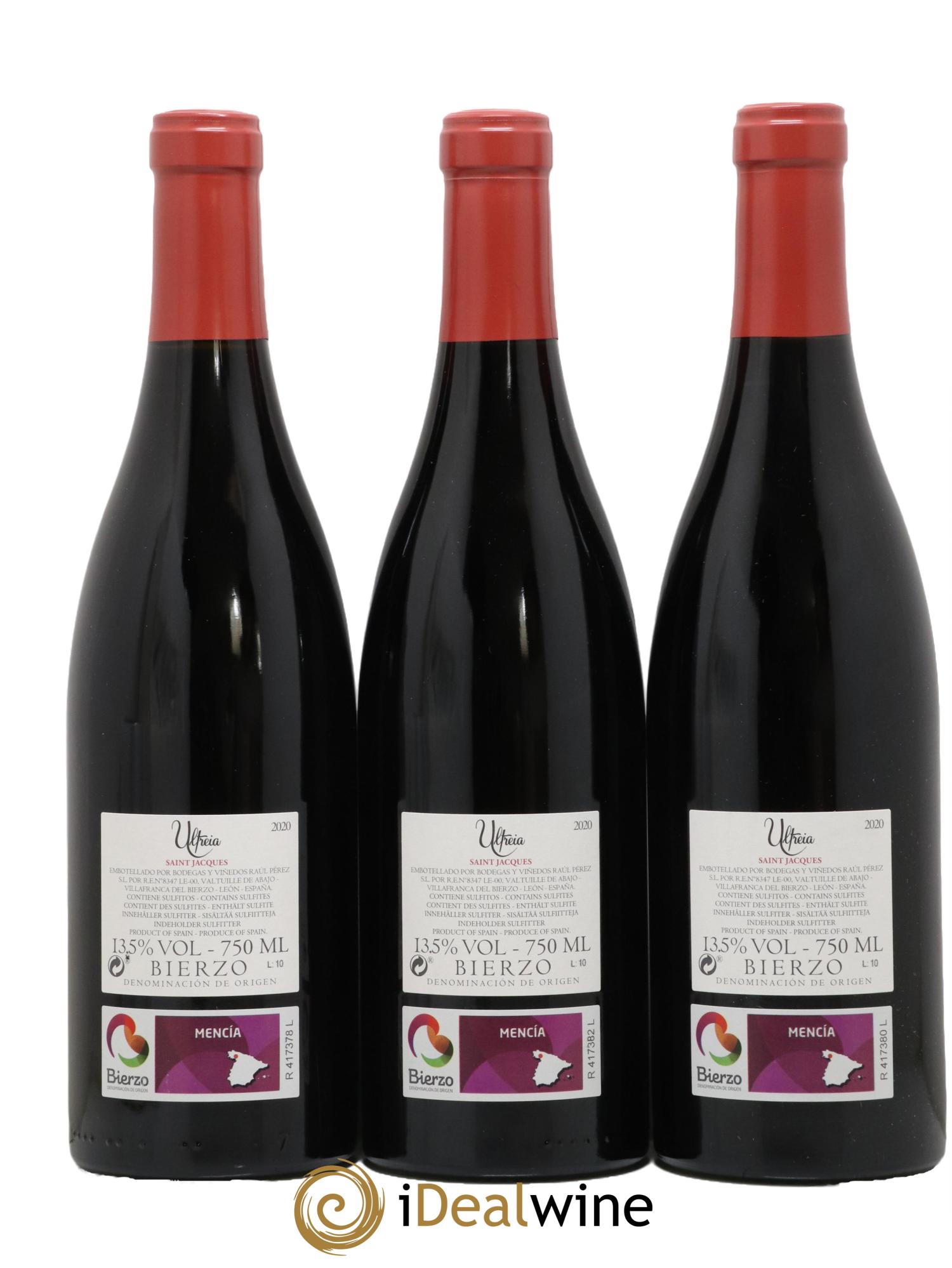 Bierzo DO Ultreia Saint Jacques R Perez 2020 - Posten von 3 Flaschen - 1