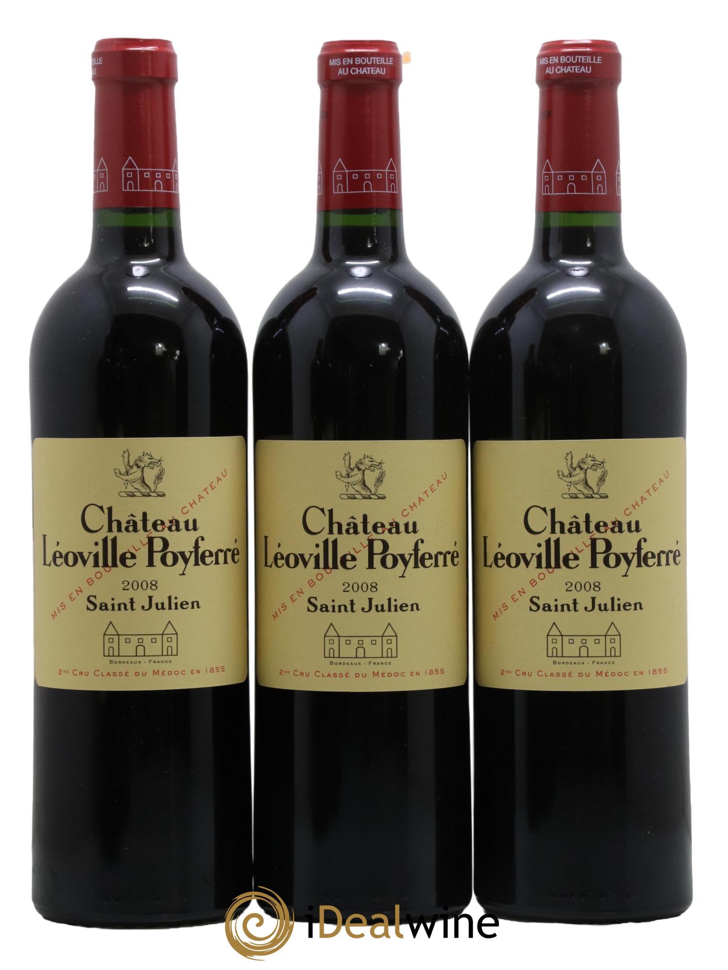 Château Léoville Poyferré 2ème Grand Cru Classé 2008 - Lot de 6 bouteilles - 1