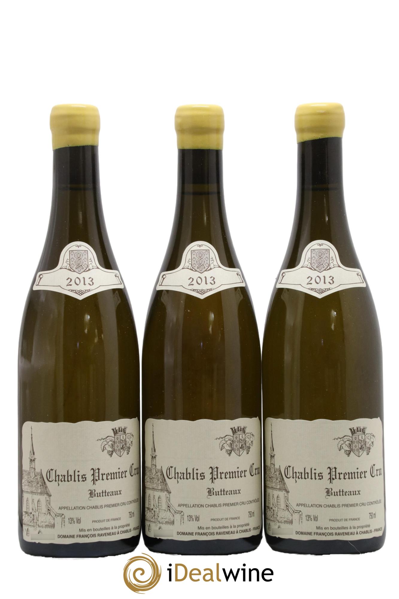 Chablis 1er Cru Butteaux Raveneau (Domaine) 2013 - Lotto di 3 bottiglie - 0