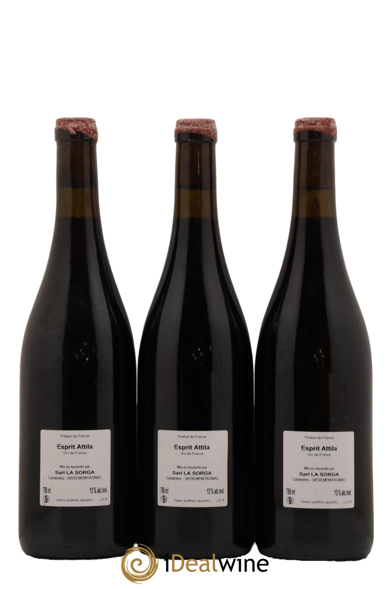 Vin de France Esprit Attila La Sorga Anthony Tortul 2018 - Lot de 3 bouteilles - 1