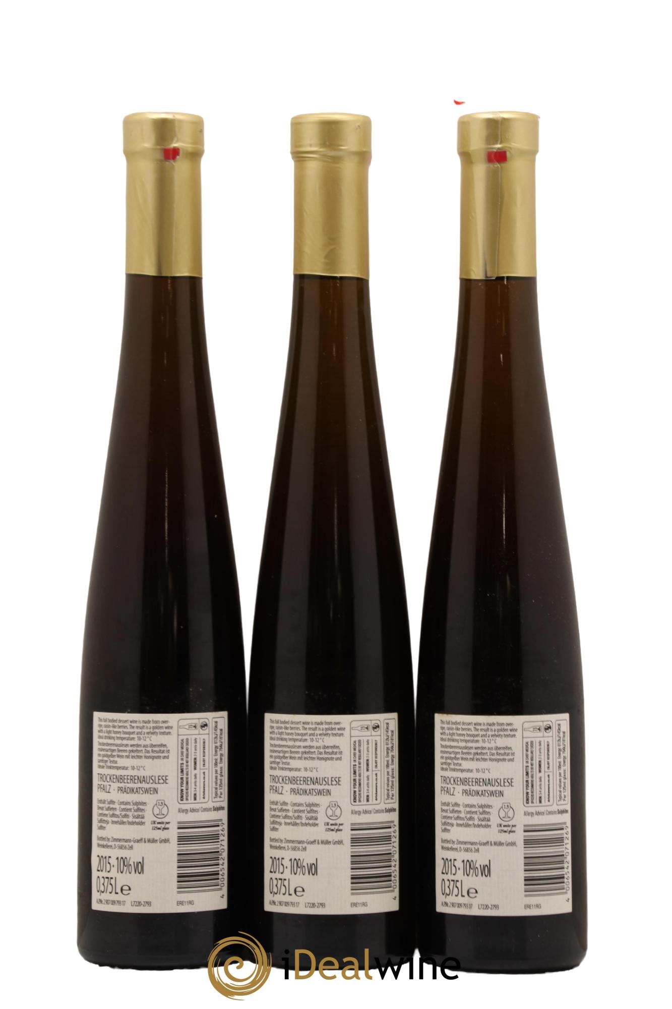 Allemagne Pfalz Trockenbeerenauslese Roman Graeff 2015 - Lot de 12 demi bouteilles - 8