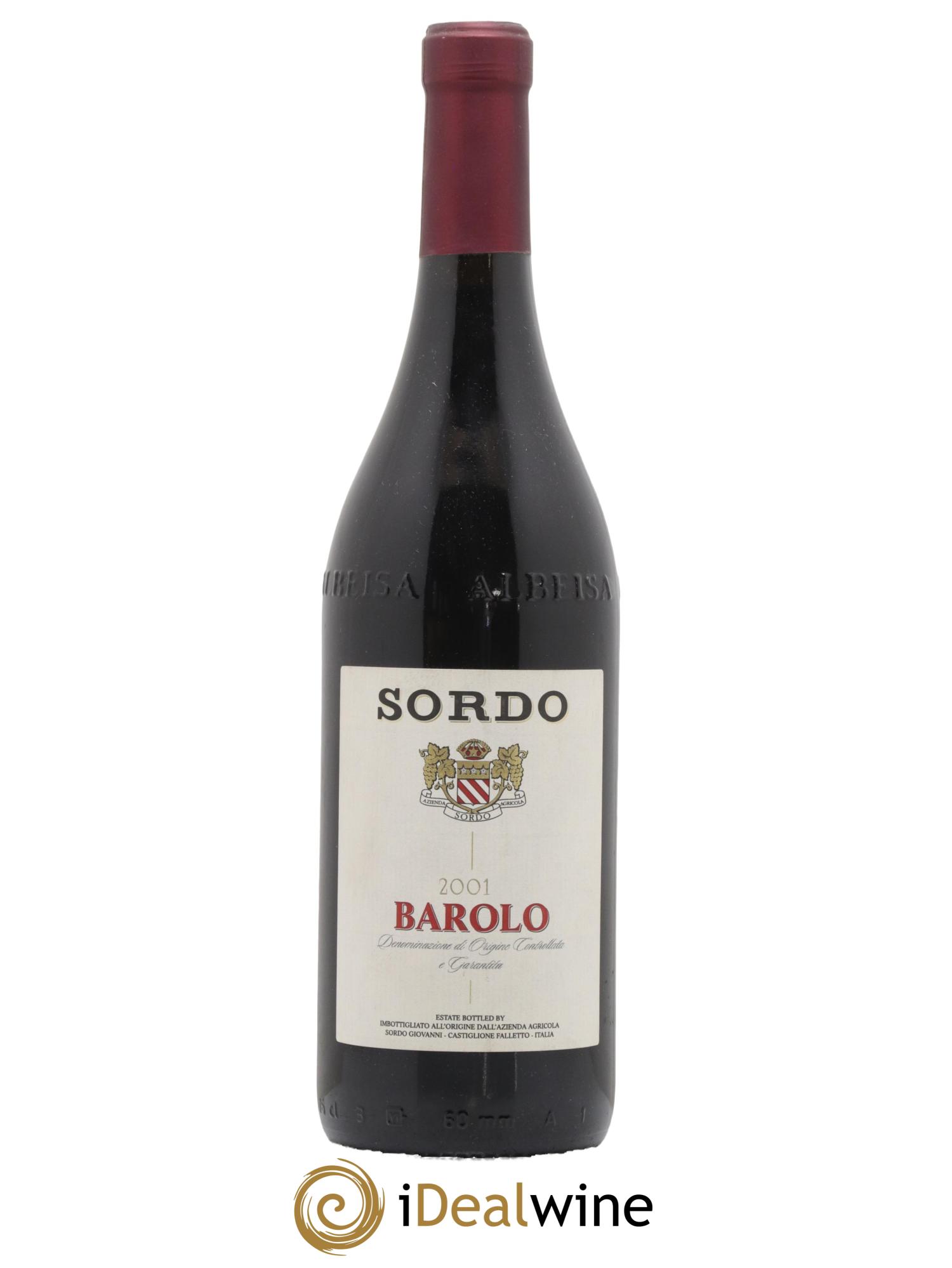 Barolo Giuseppe Sordo 2001 - Lot de 1 bouteille - 0
