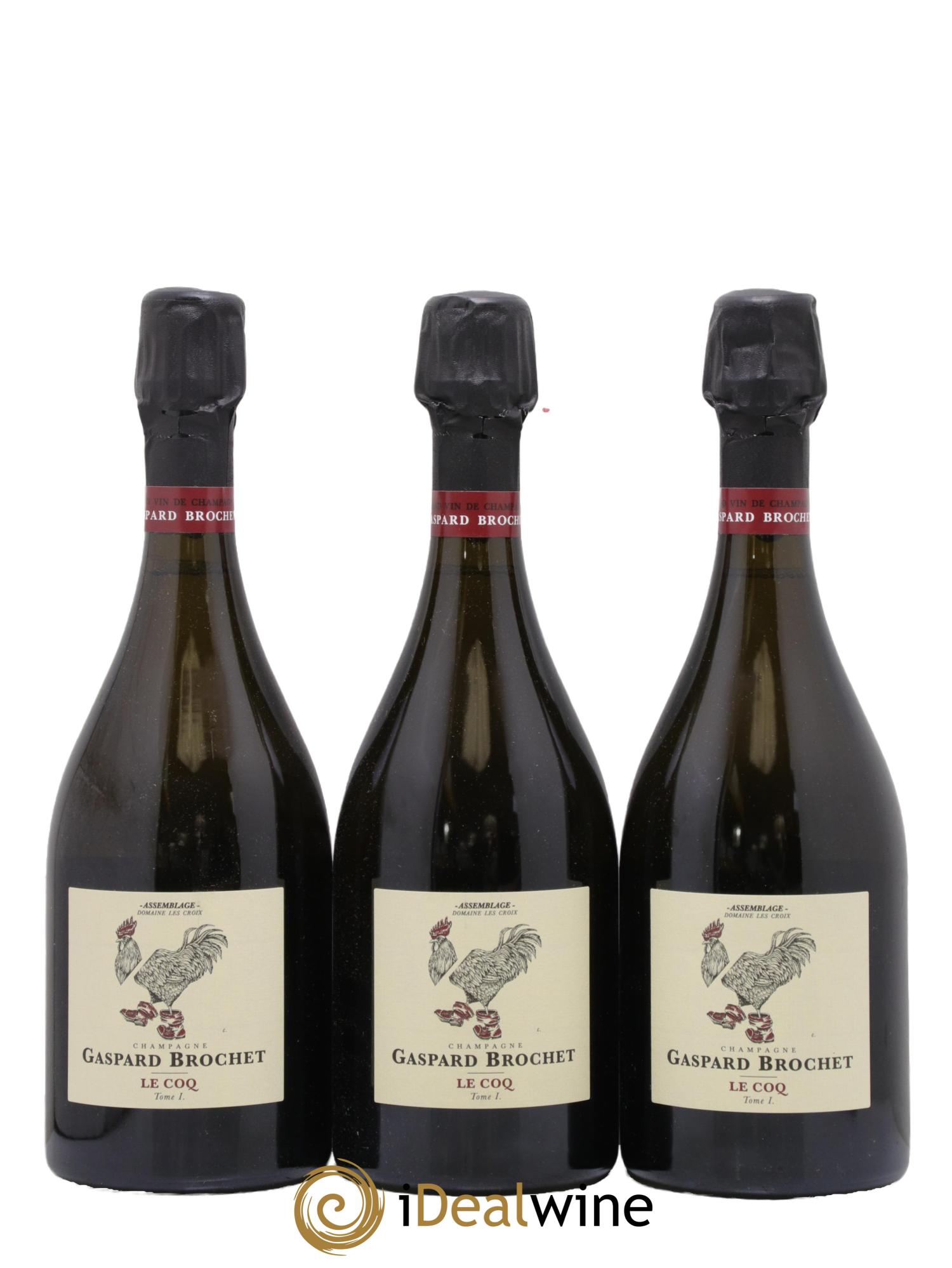 Champagne Tome I Le Coq Gaspard Brochet - Lot de 3 bouteilles - 0
