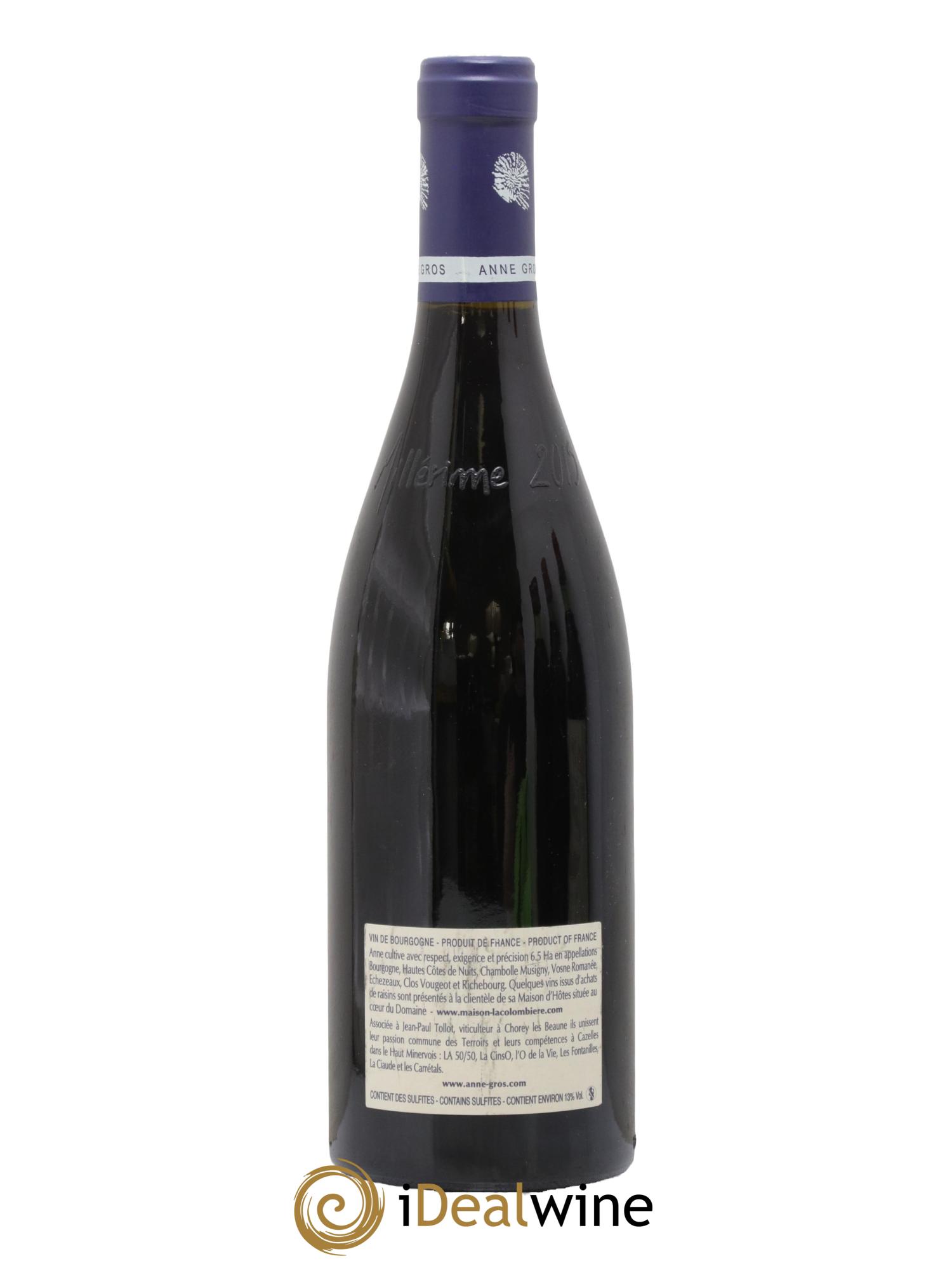 Clos de Vougeot Grand Cru Le Grand Maupertui Anne Gros 2015 - Lot of 1 bottle - 1
