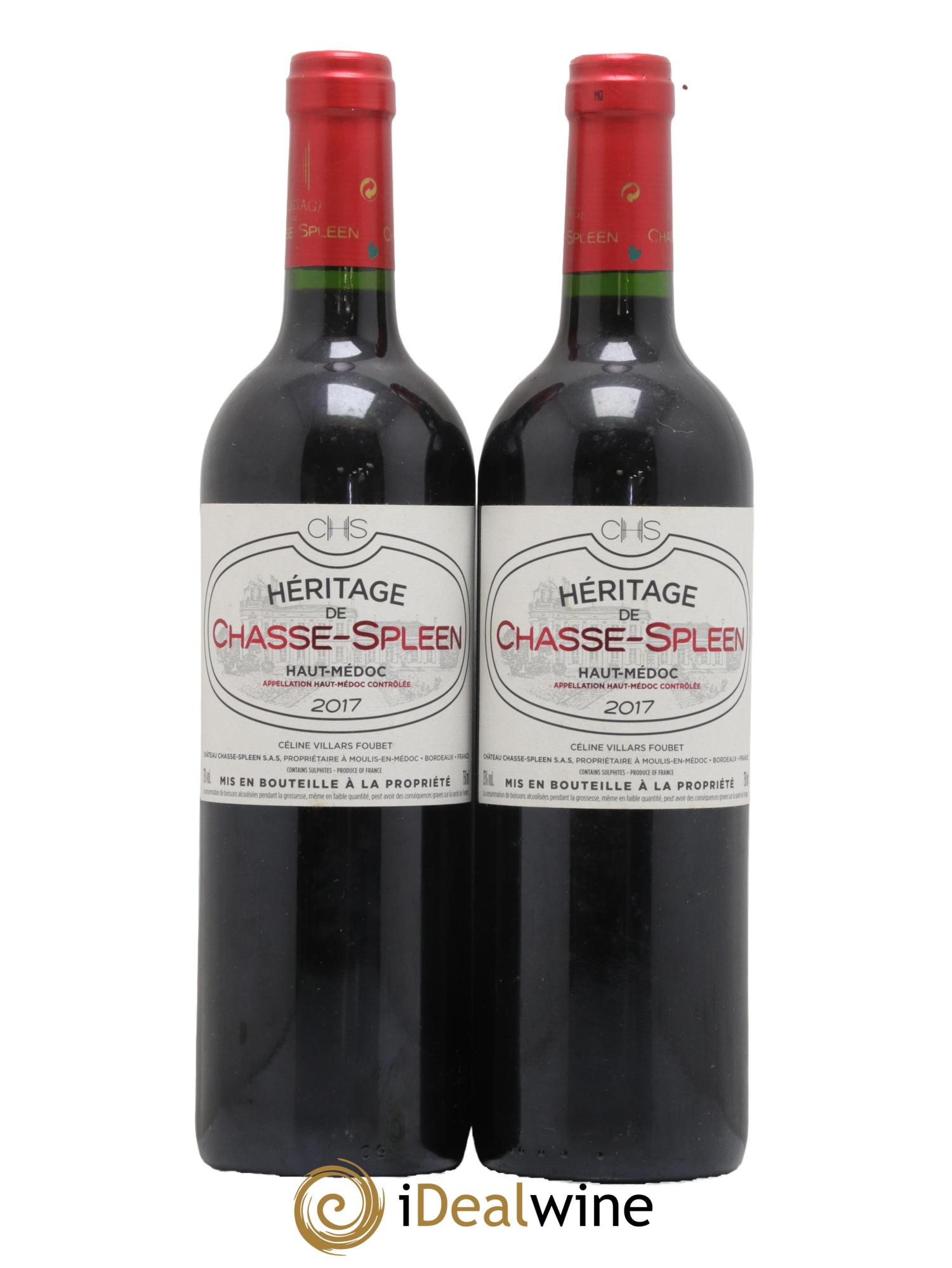Héritage (Ermitage) de Chasse Spleen 2017 - Lot de 2 bouteilles - 0
