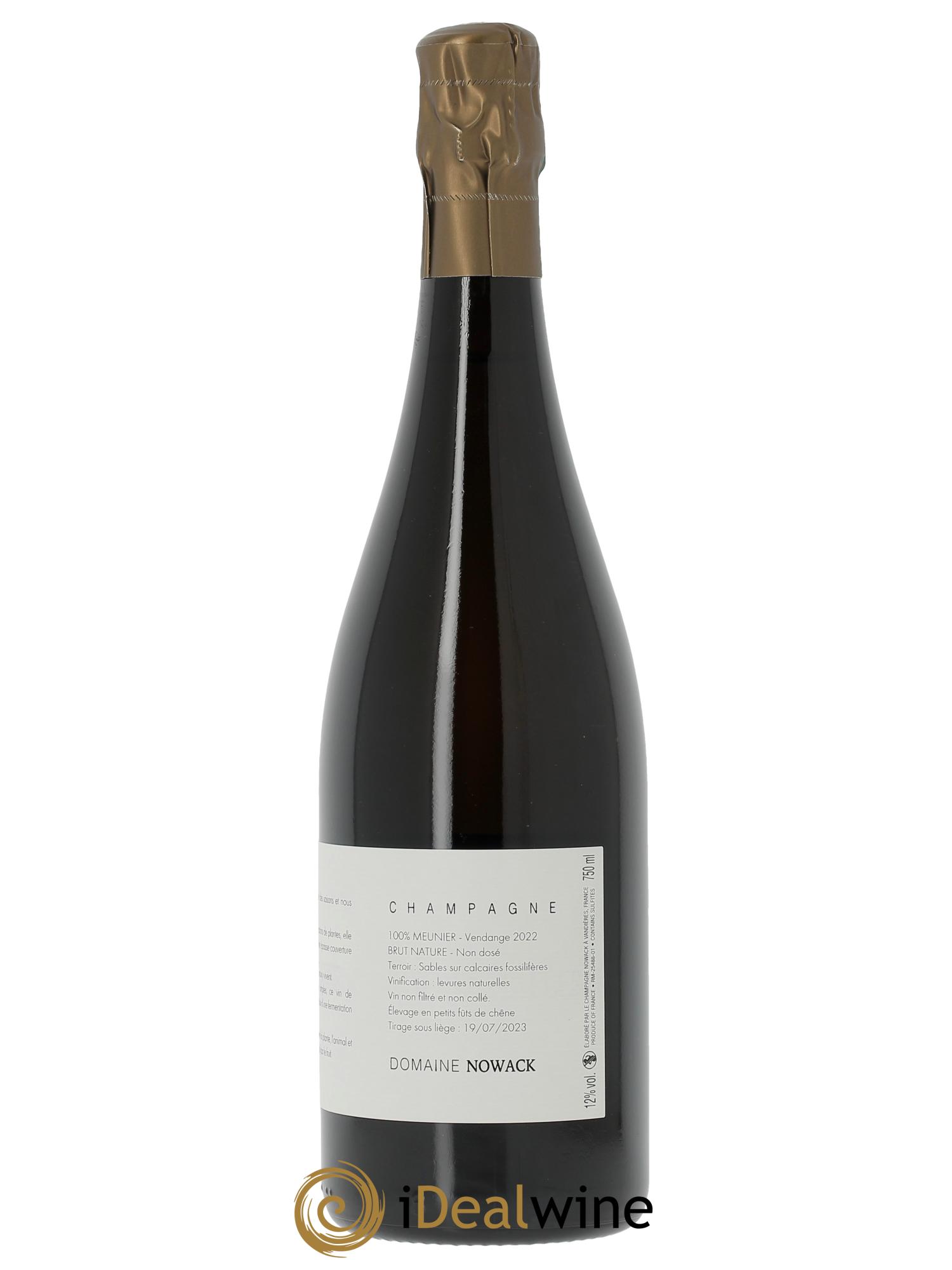 Extra-Brut Les Terres Bleues non dosé Nowack  2022 - Lot de 1 bouteille - 1