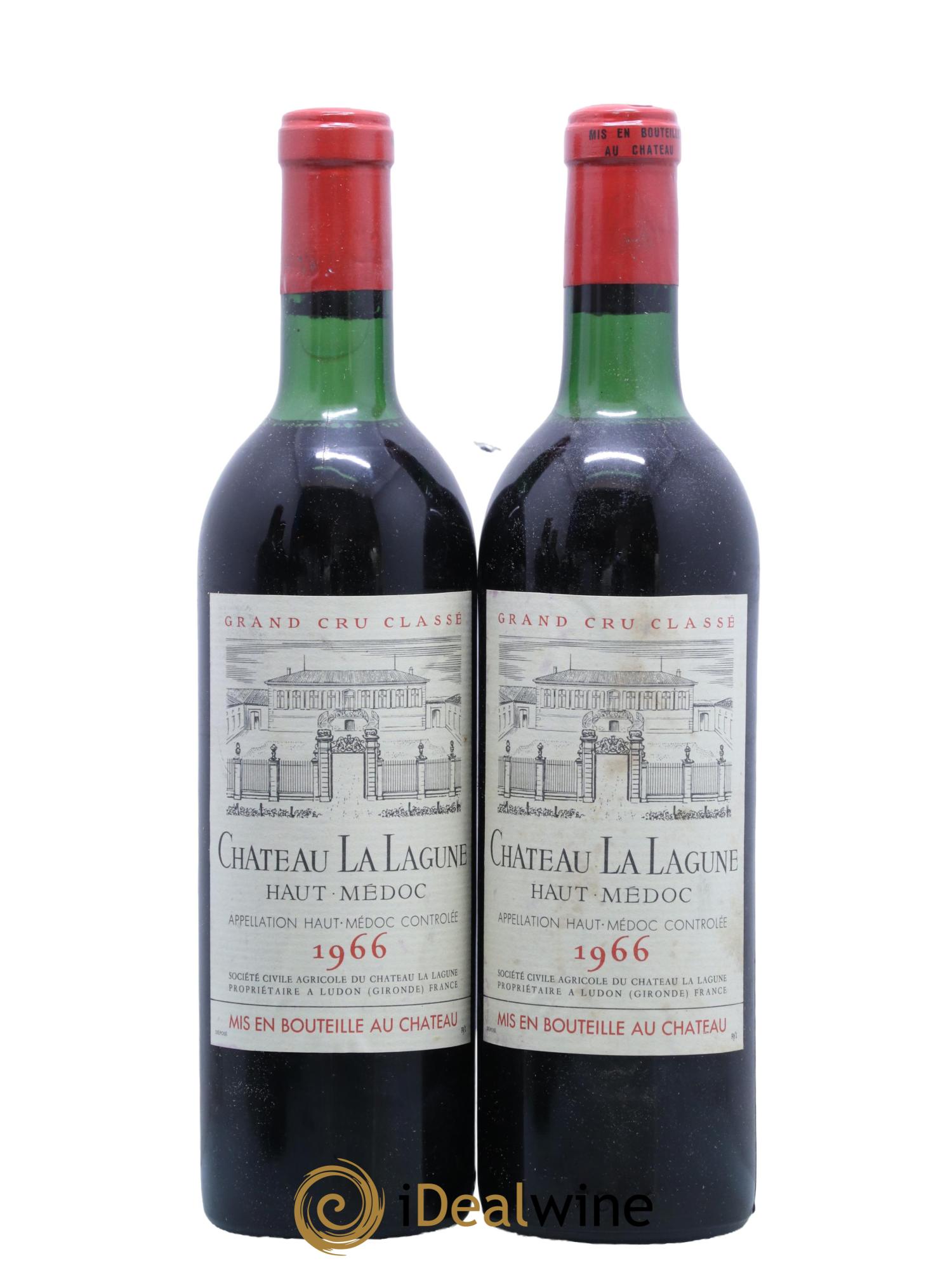 Château la Lagune 3ème Grand Cru Classé 1966 - Lot de 2 bouteilles - 0