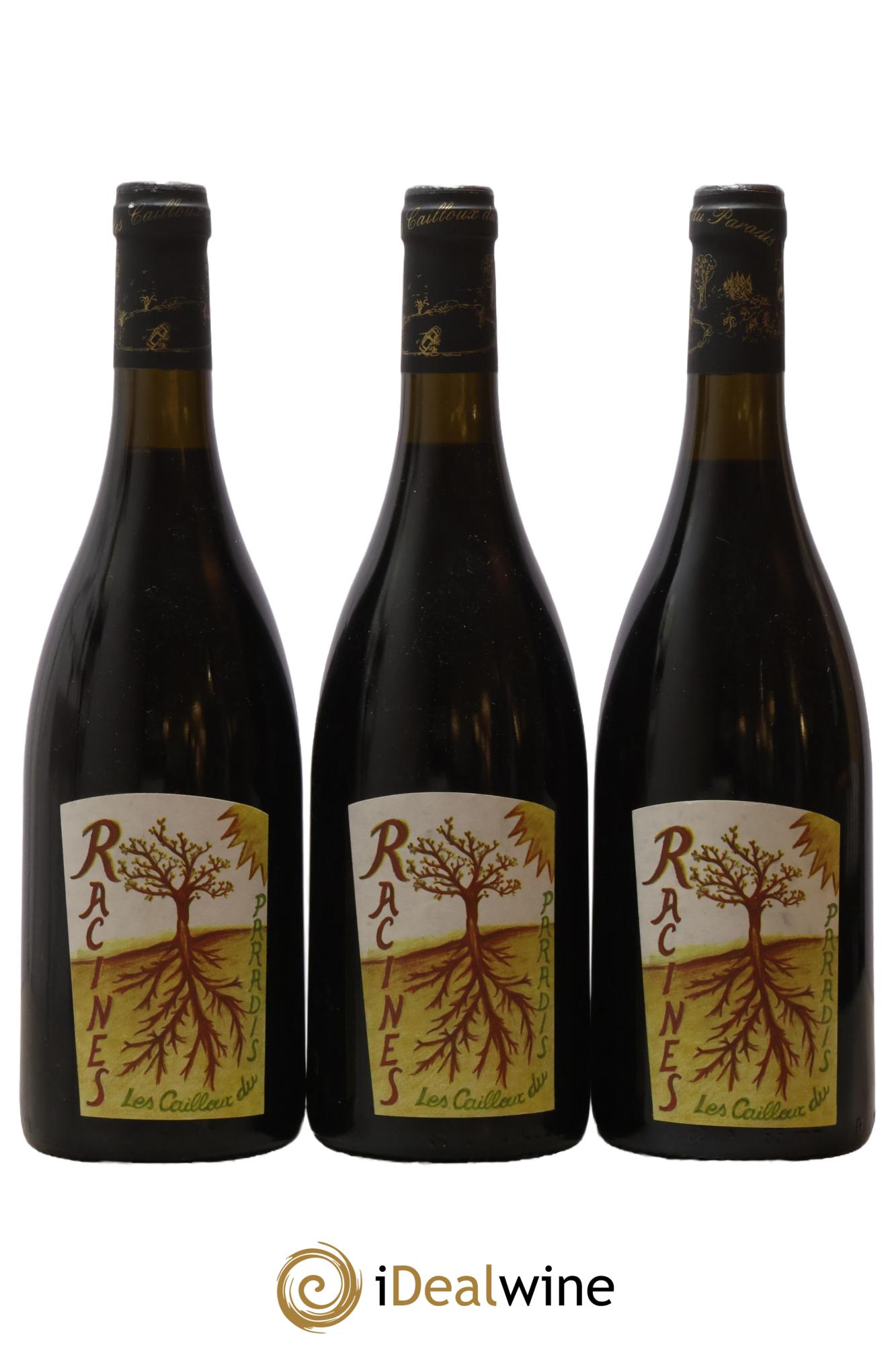 Vin de France Racines Les Cailloux du Paradis - Claude Courtois 2000 - Lot de 3 bouteilles - 0