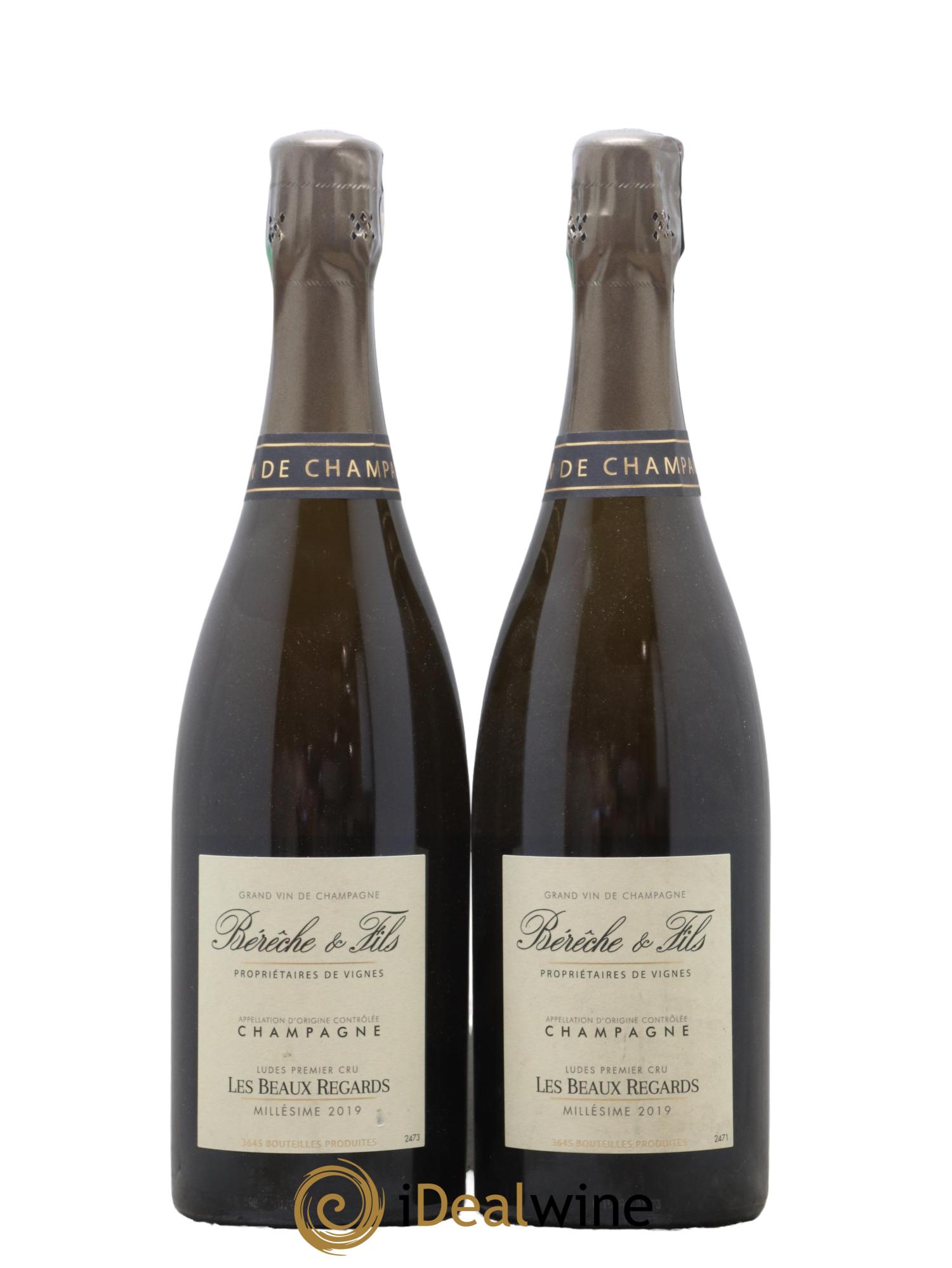 Les Beaux Regards Extra-Brut Bérêche et Fils Extra Brut Premier Cru Blanc de Blanc Les Beaux Regards Bereche et Fils 2019 - Lot de 2 bouteilles - 0