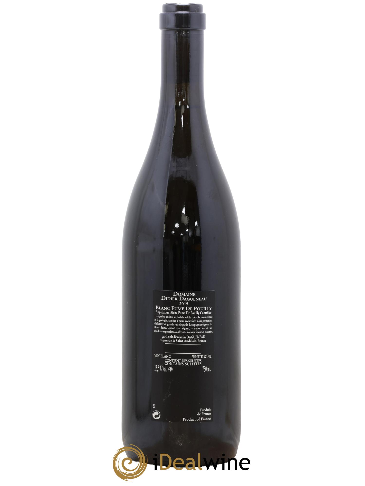 Vin de France (anciennement Pouilly-Fumé) Silex Dagueneau (Domaine Didier - Louis-Benjamin) 2015 - Lot de 1 bouteille - 1
