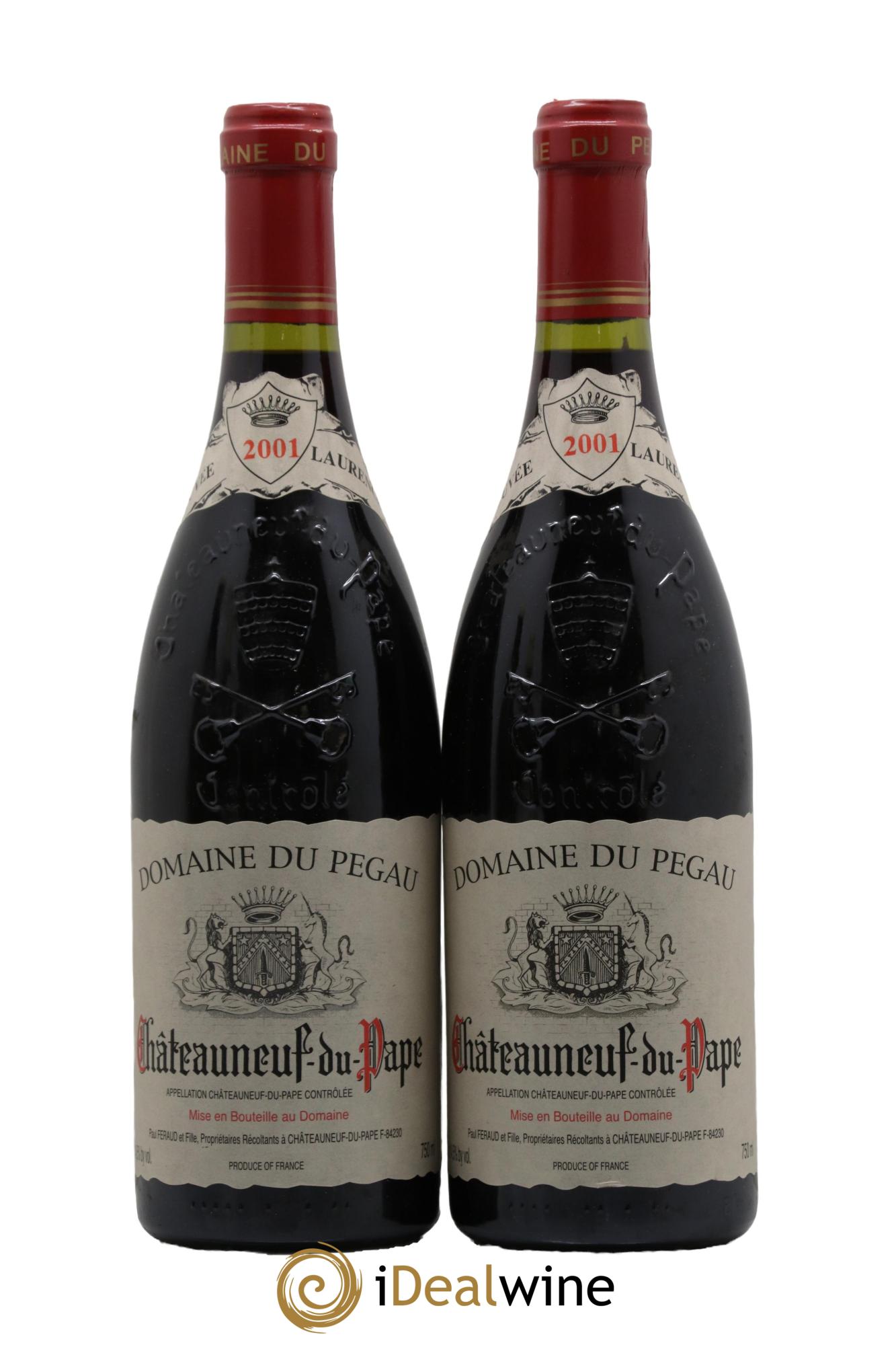 Châteauneuf-du-Pape Domaine du Pégau Cuvée Laurence Paul et Laurence Féraud 2001 - Lot de 2 bouteilles - 0