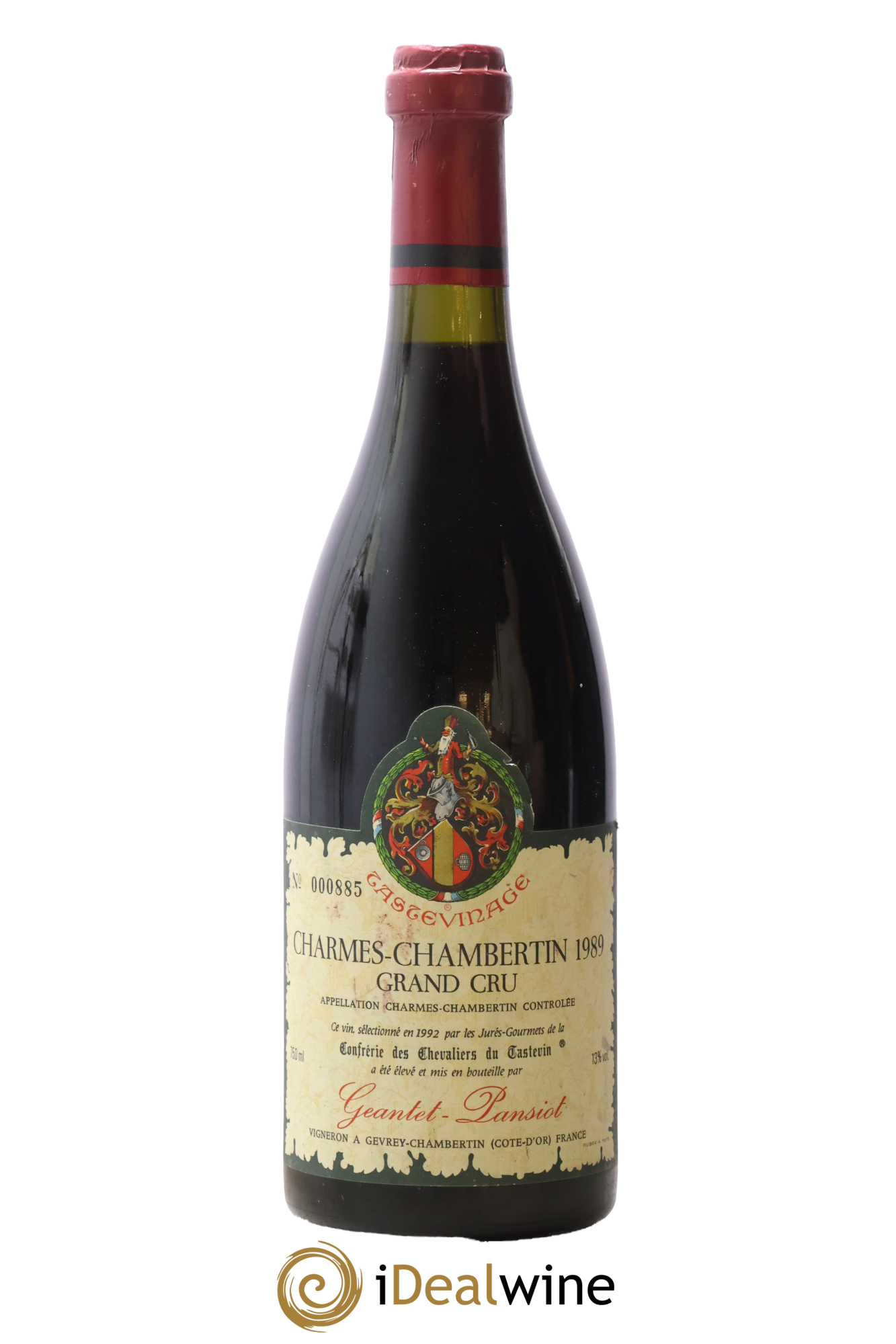 Charmes-Chambertin Grand Cru Tastevinage Geantet-Pansiot 1989 - Lot de 1 bouteille - 0