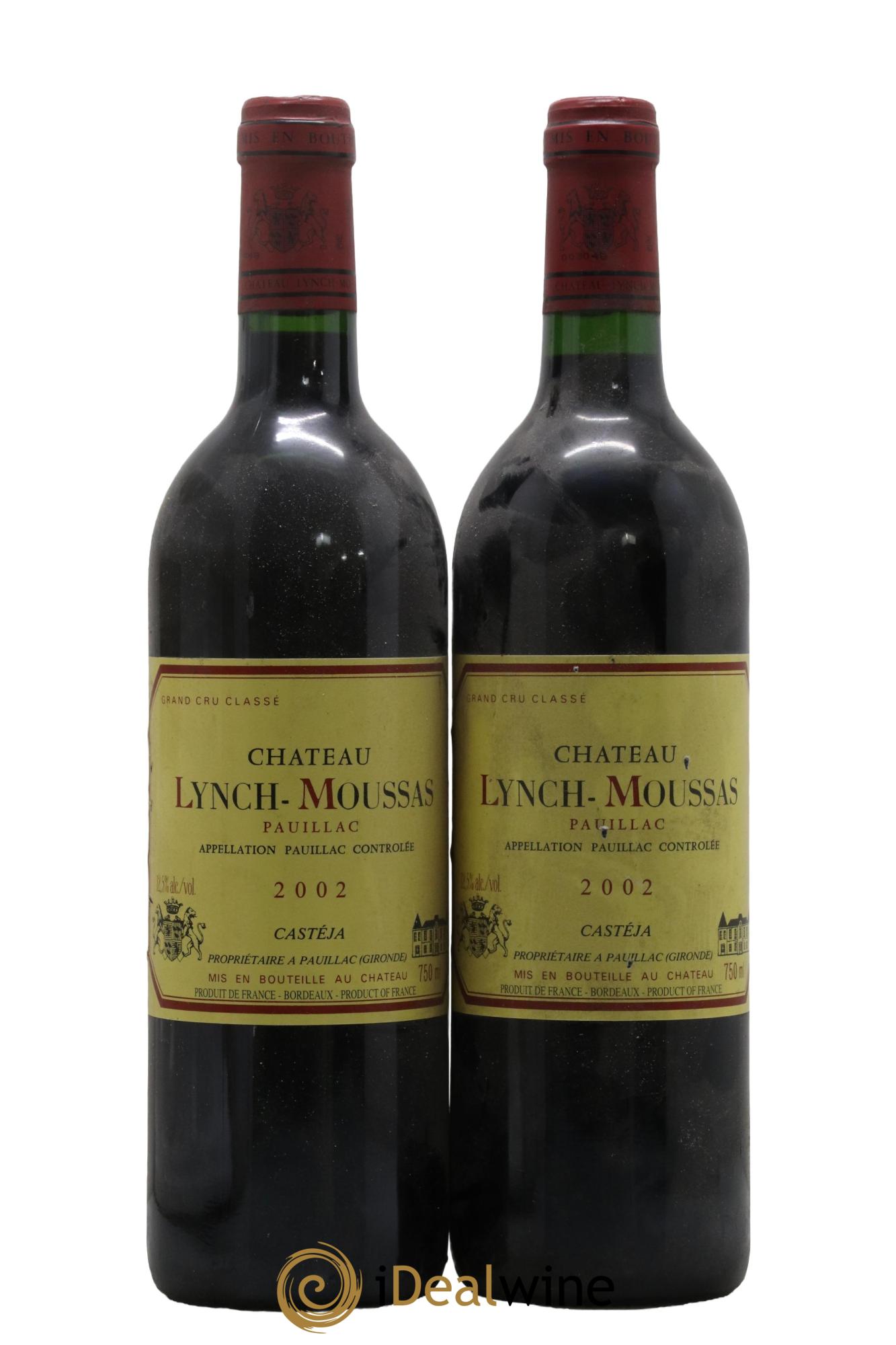 Château Lynch Moussas 5ème Grand Cru Classé 2002 - Lot of 2 bottles - 0