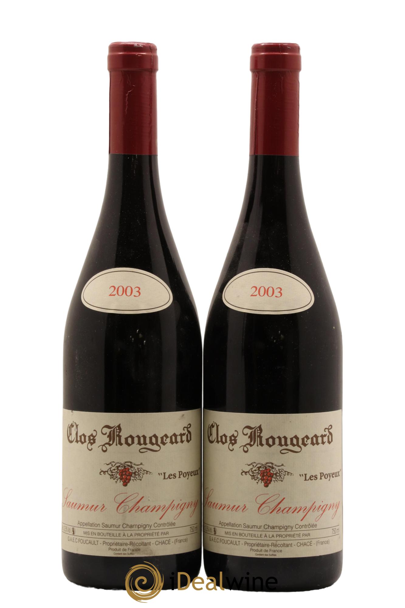 Saumur-Champigny Les Poyeux Clos Rougeard 2003 - Lot de 2 bouteilles - 0
