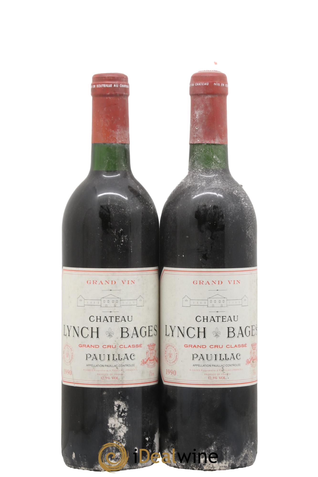 Château Lynch Bages 5ème Grand Cru Classé 1990 - Posten von 2 Flaschen - 0