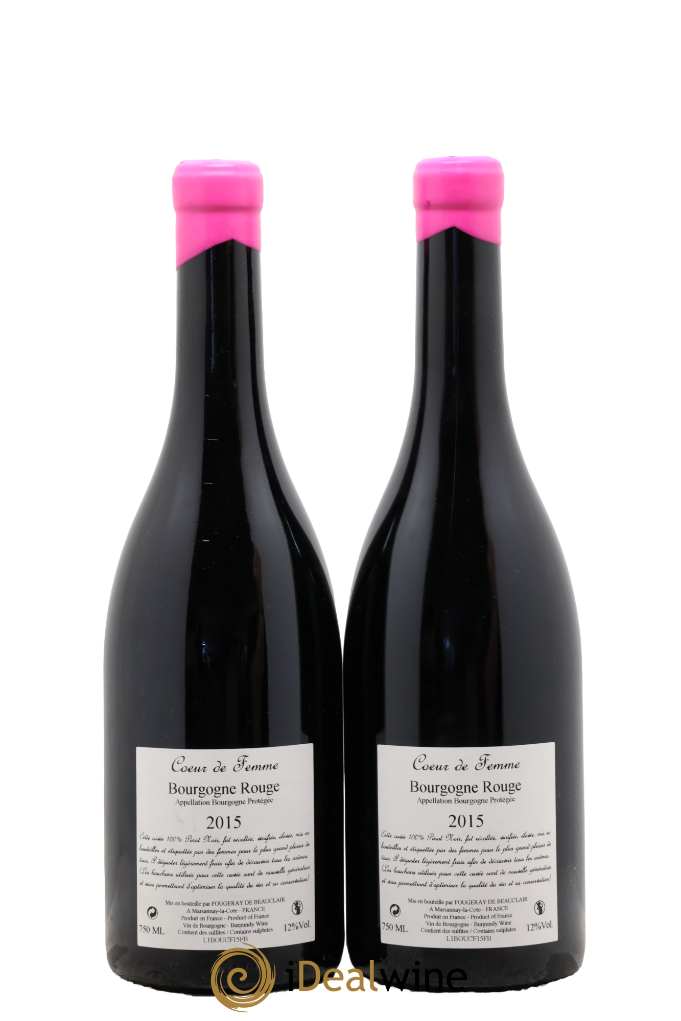 Bourgogne Cœur des Femmes Fougeray de Beauclair 2015 - Lot de 2 bouteilles - 1