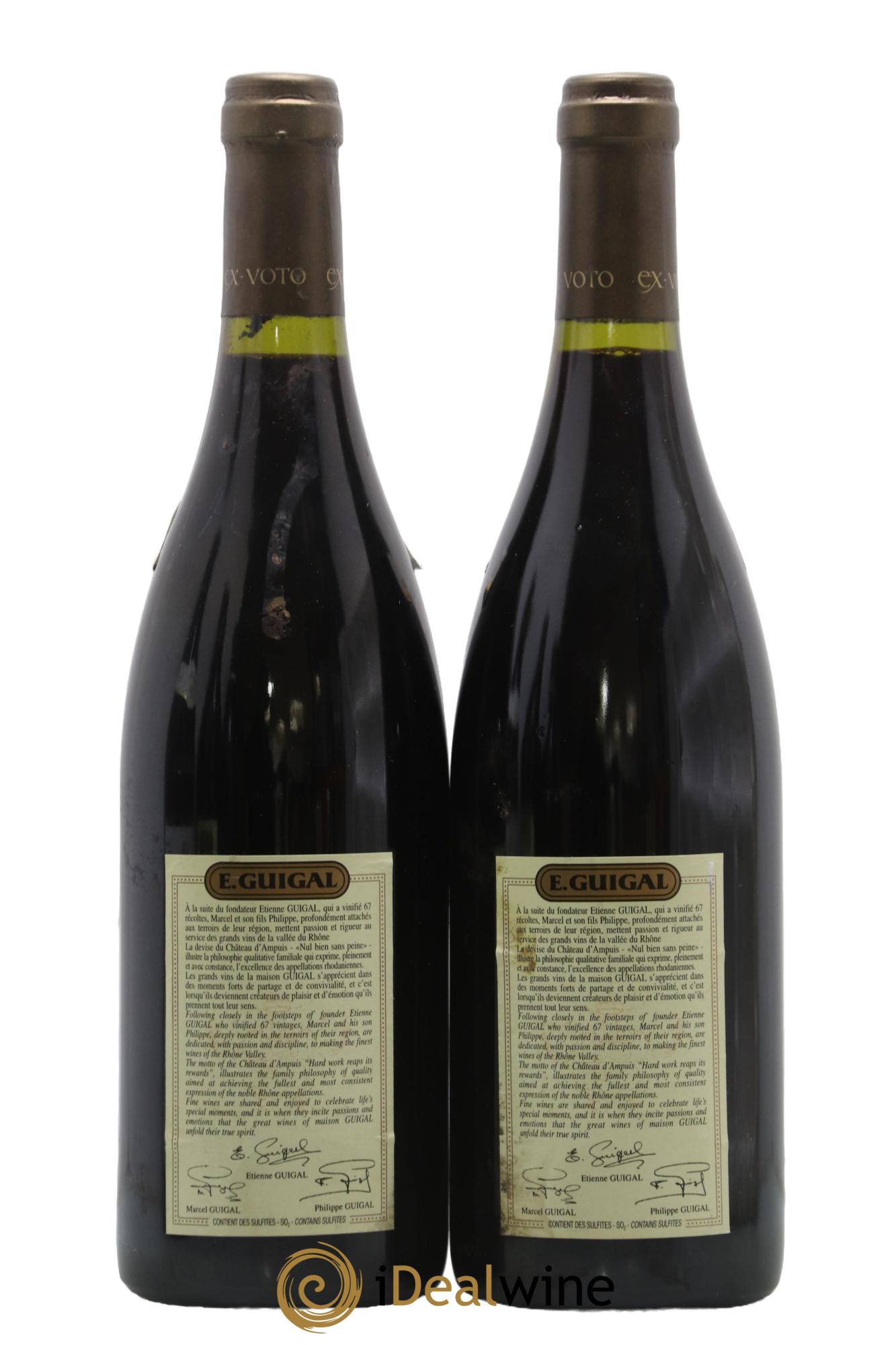 Ermitage Ex Voto Guigal 2003 - Lotto di 2 bottiglie - 1