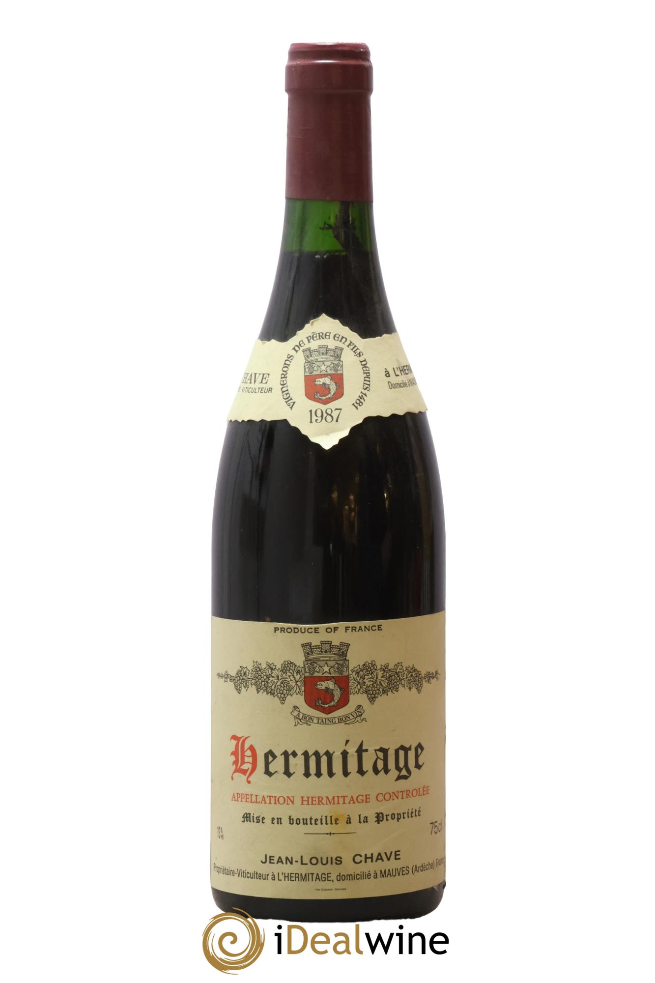 Hermitage Jean-Louis Chave 1987 - Lot of 1 bottle - 0