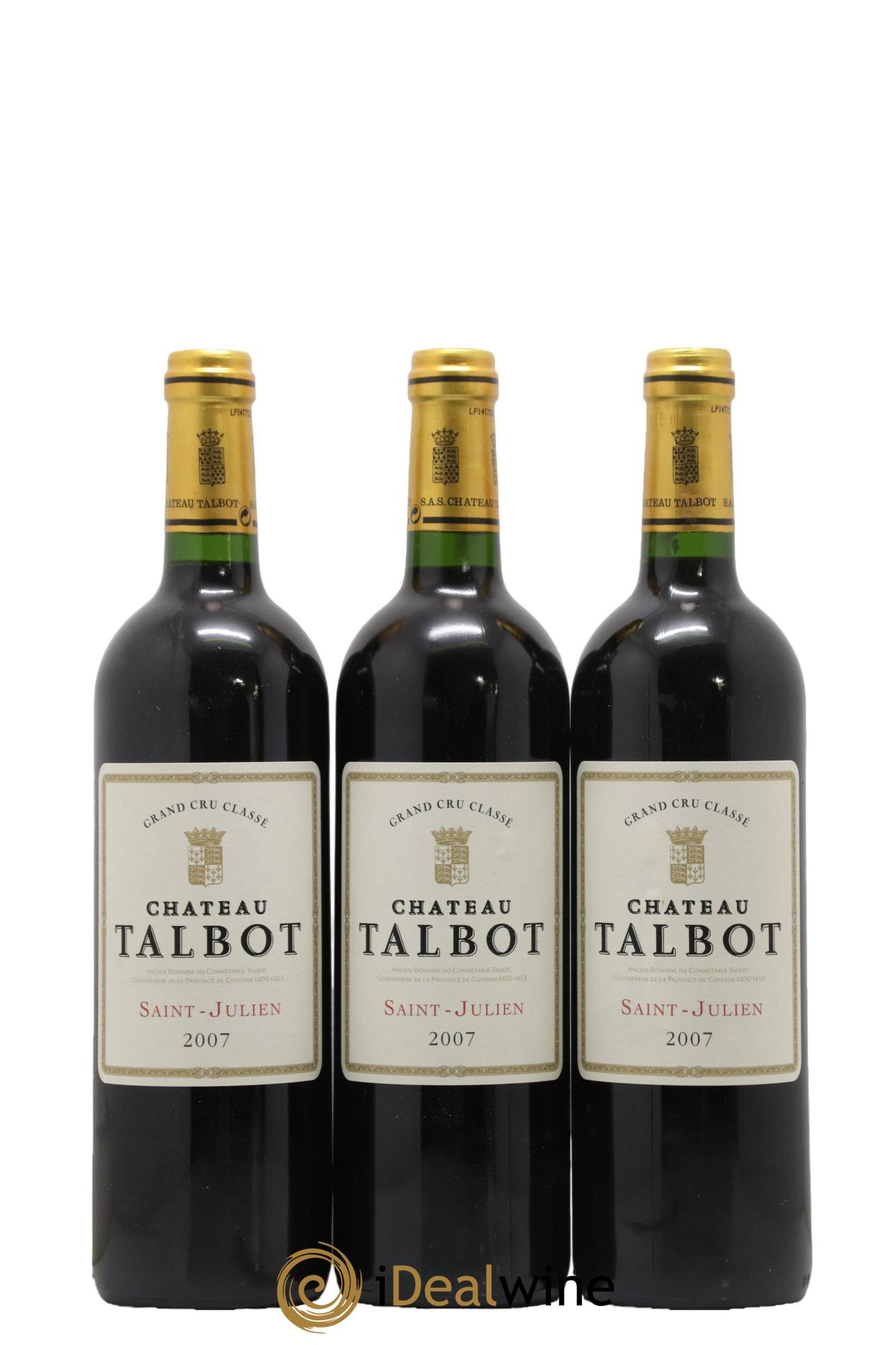 Château Talbot 4ème Grand Cru Classé 2007 - Lot de 6 bouteilles - 2