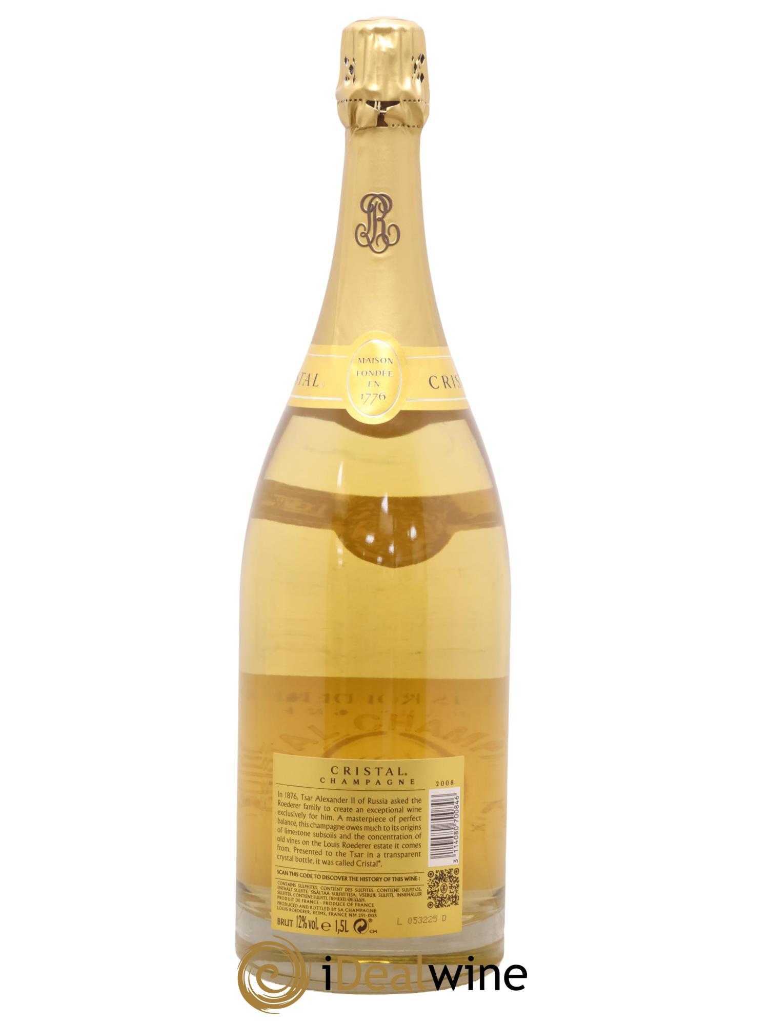 Cristal Louis Roederer  2008 - Lot de 1 magnum - 1