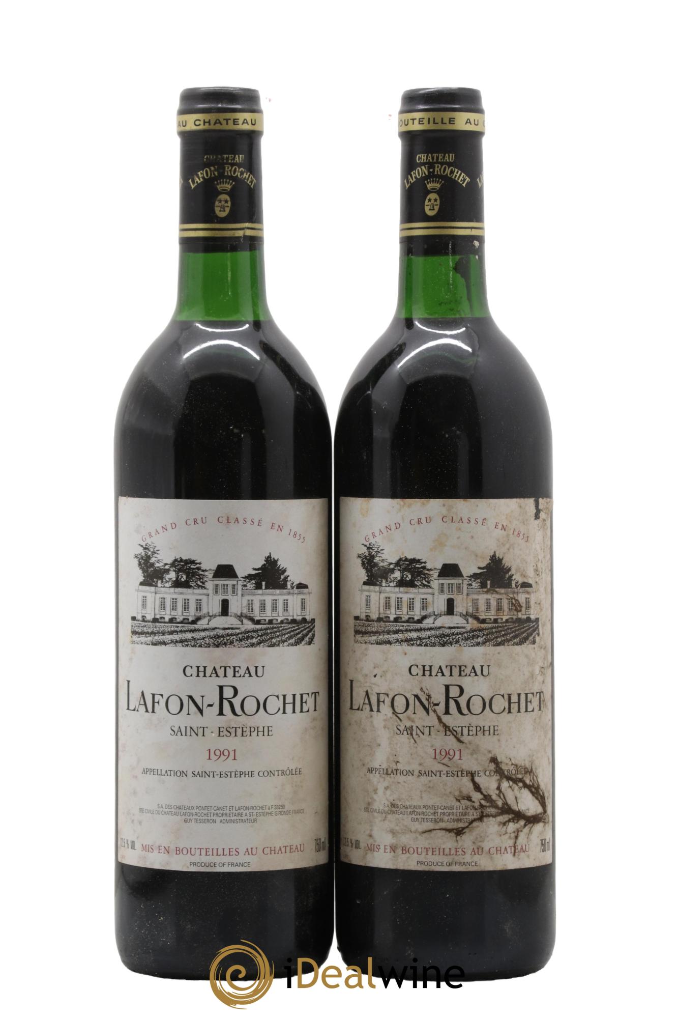 Château Lafon Rochet 4ème Grand Cru Classé  1991 - Lot of 2 bottles - 0