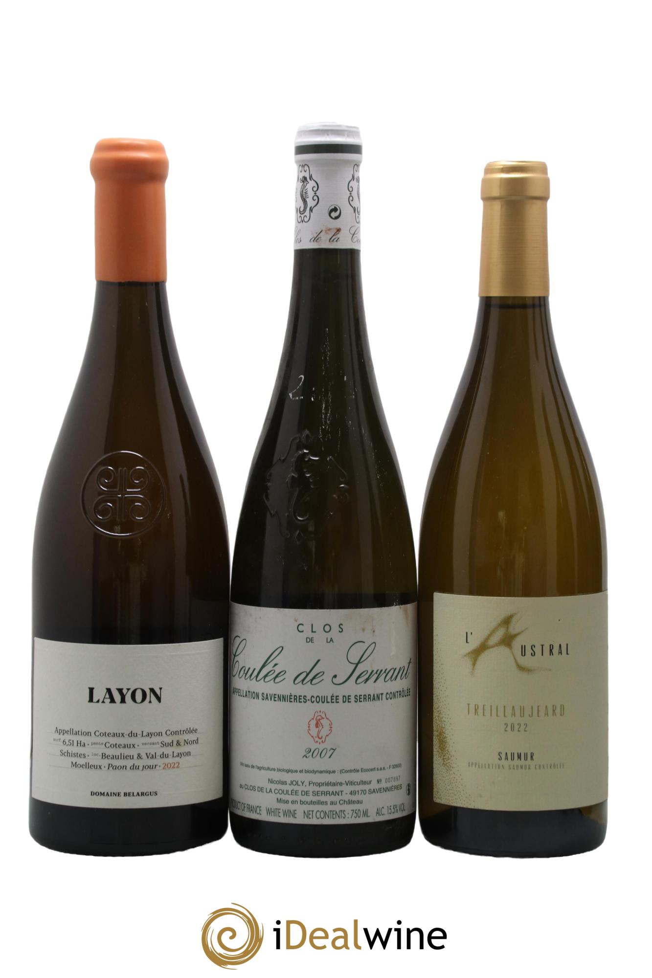 Assortiment de vins d'Anjou noir - Saumur - Bourgueil N°2 - Lot of 6 bottles - 1