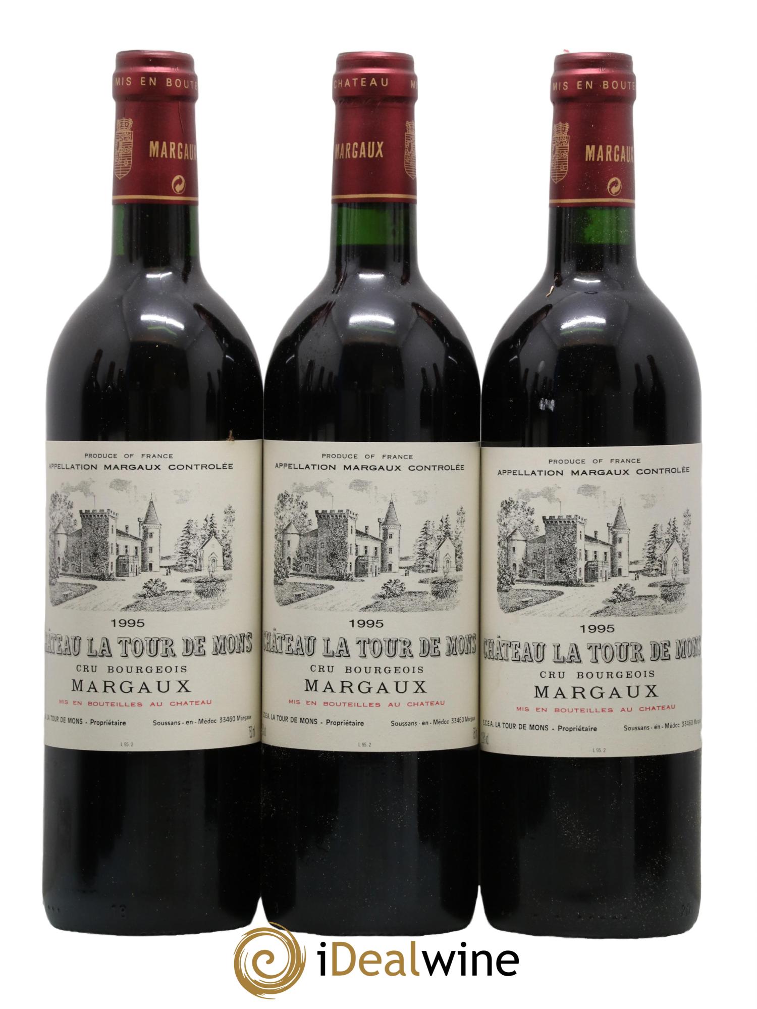 Château la Tour de Mons Cru Bourgeois 1995 - Lot de 12 bouteilles - 2