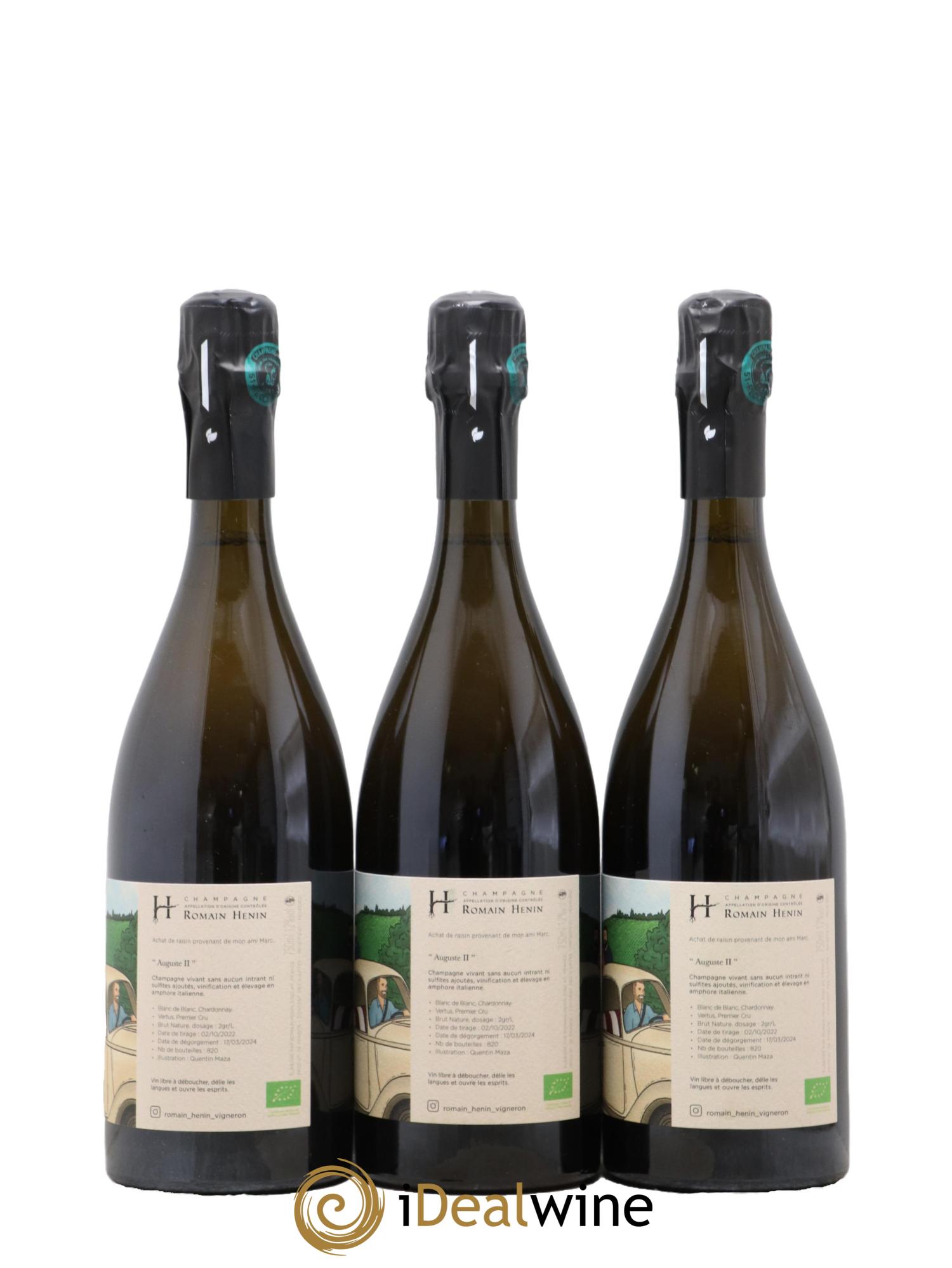 Auguste II Romain Henin Auguste II Romain Hénin - Lot de 3 bouteilles - 1