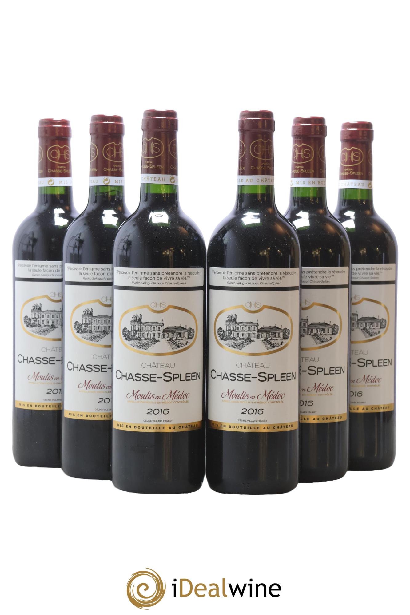 Château Chasse Spleen 2016 - Posten von 6 Flaschen - 0