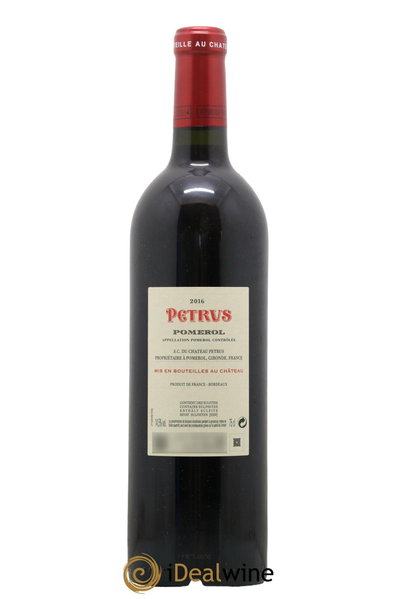 Petrus 2016 - Lot de 1 bouteille - 1