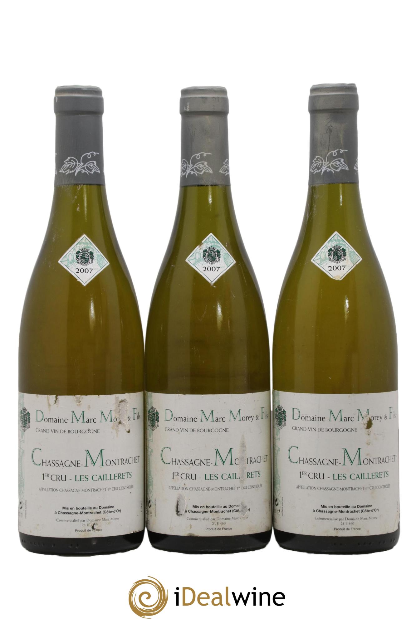 Chassagne-Montrachet 1er Cru Les Caillerets Marc Morey 2007 - Lot de 3 bouteilles - 0