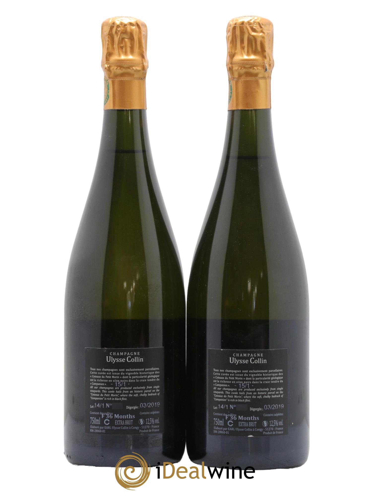 Les Pierrières Blancs de Blancs Extra-Brut Ulysse Collin - Lot of 2 bottles - 1