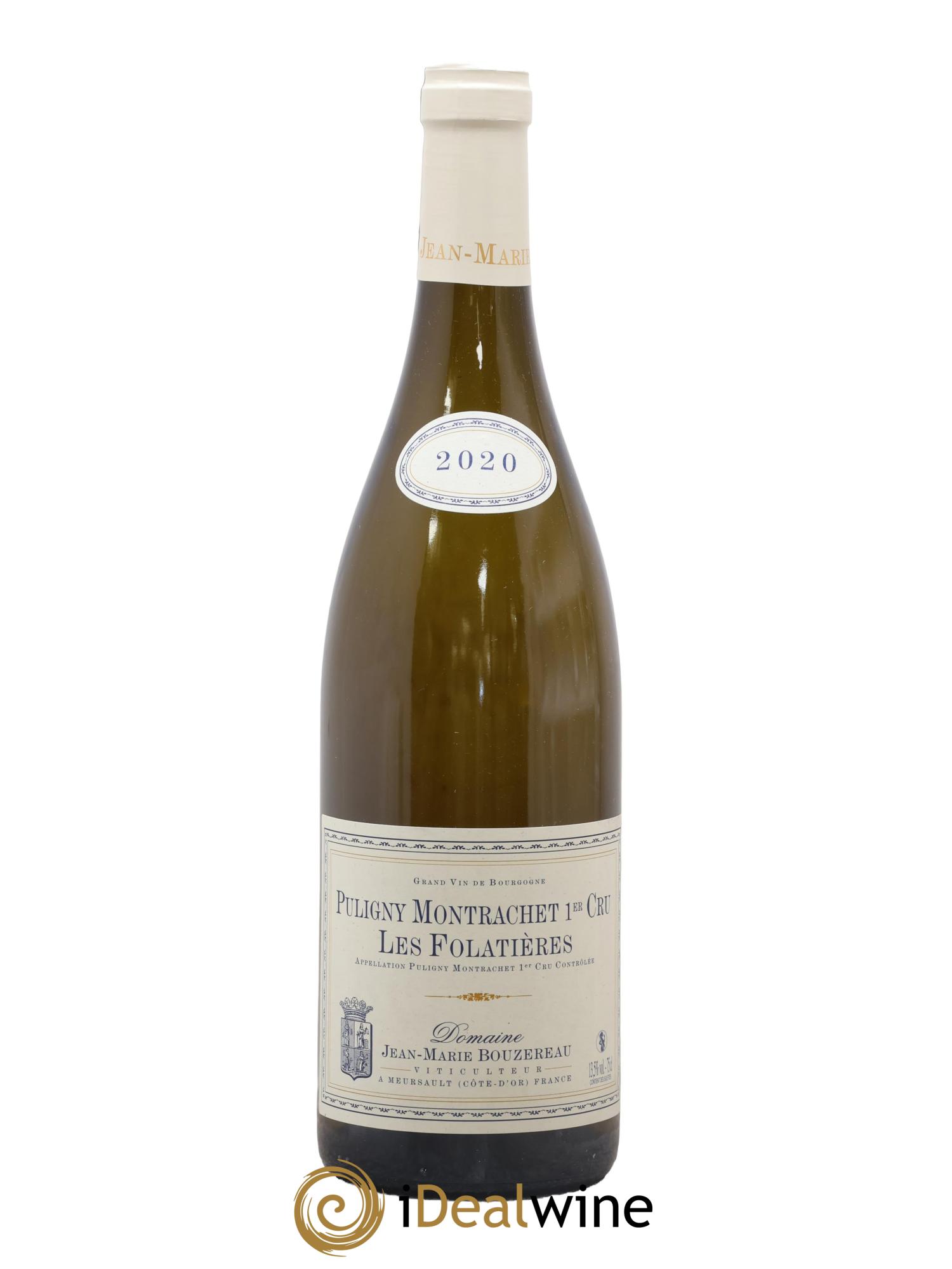 Puligny-Montrachet 1er Cru Les Folatieres Domaine Jean Marie Bouzereau 2020 - Lot de 1 bouteille - 0