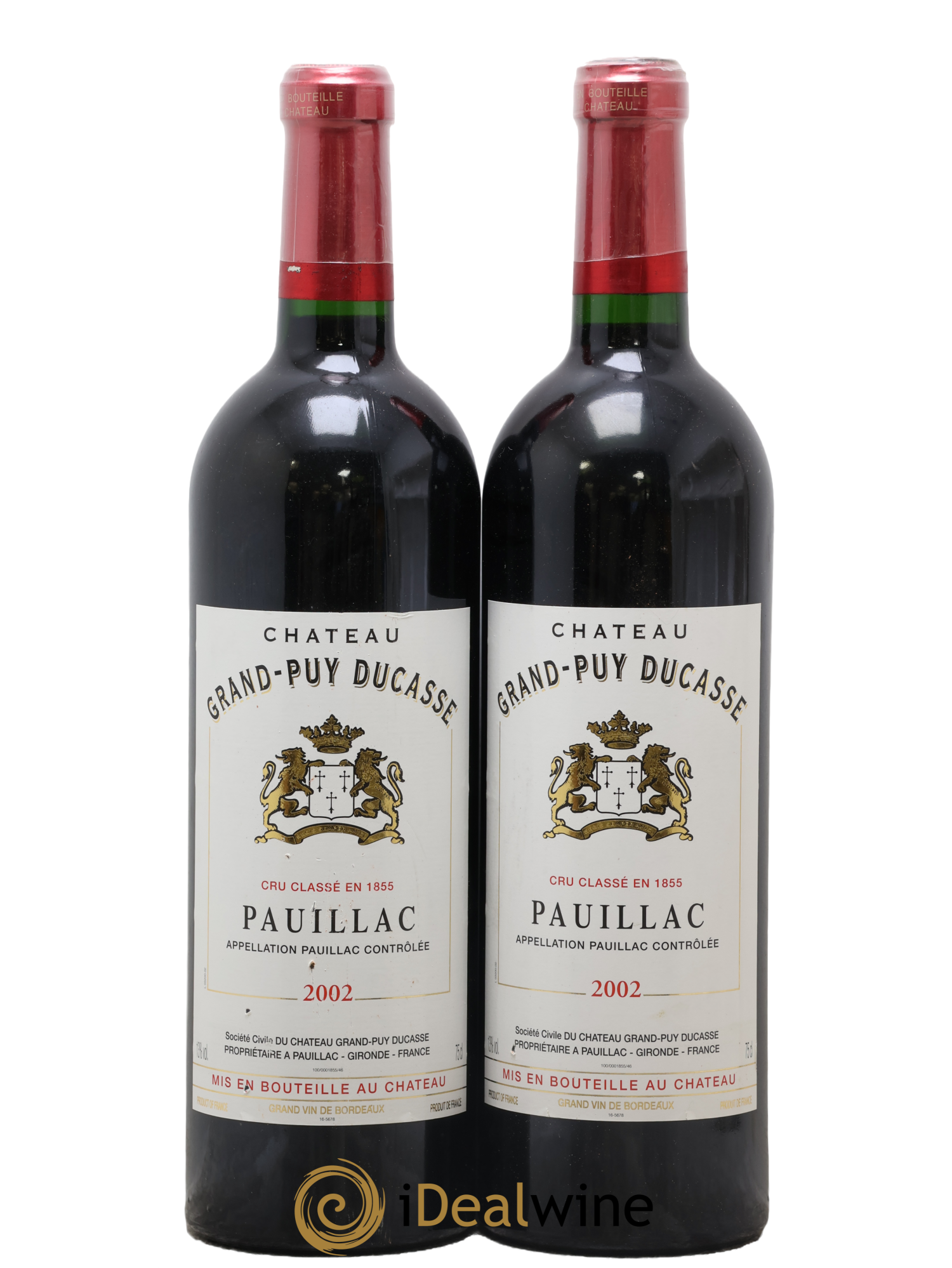 Château Grand Puy Ducasse 5ème Grand Cru Classé 2002 - Lot de 2 bouteilles - 0