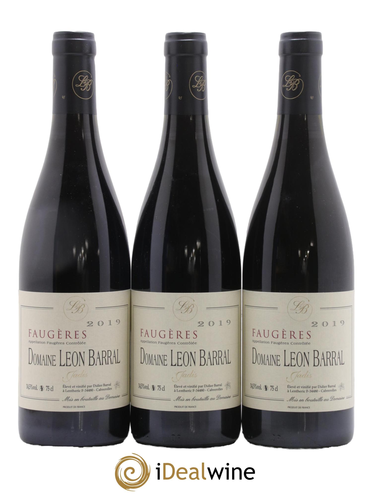 Faugères Jadis Domaine Léon Barral 2019 - Lot de 3 bouteilles - 0