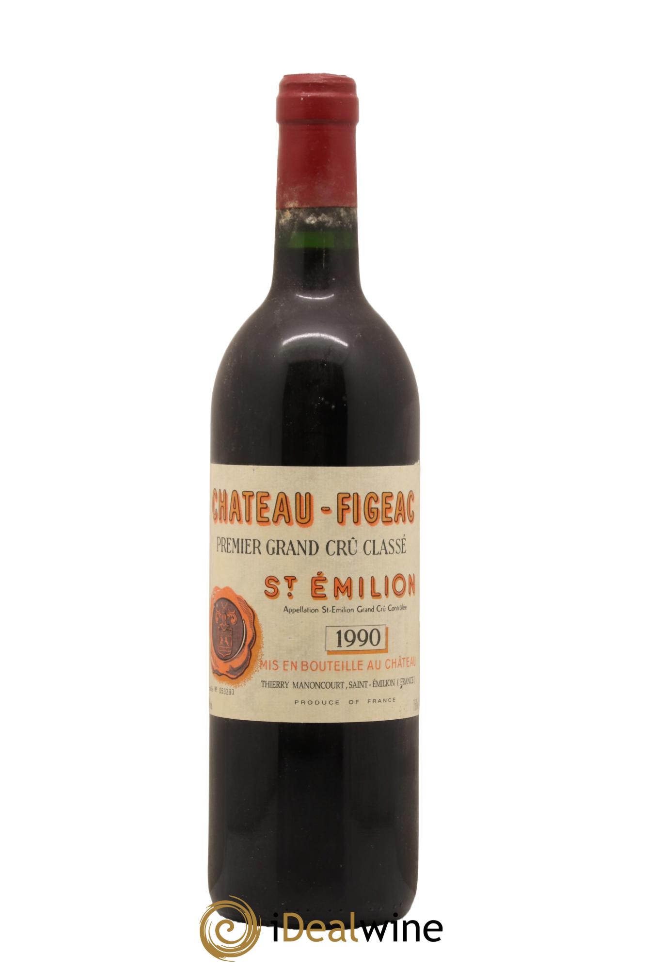 Château Figeac 1er Grand Cru Classé A 1990 - Lot de 1 bouteille - 0
