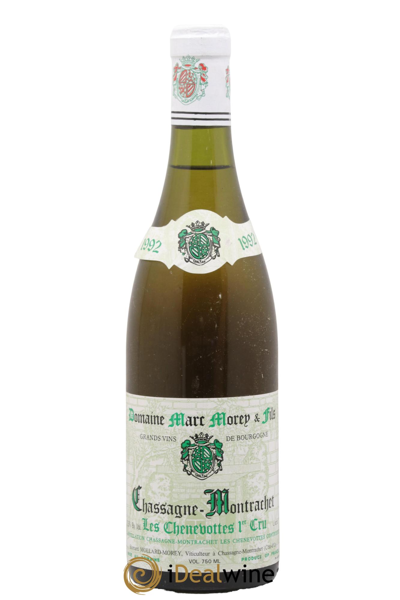 Chassagne-Montrachet 1er Cru Chenevottes Marc Morey 1992 - Lot de 1 bouteille - 0