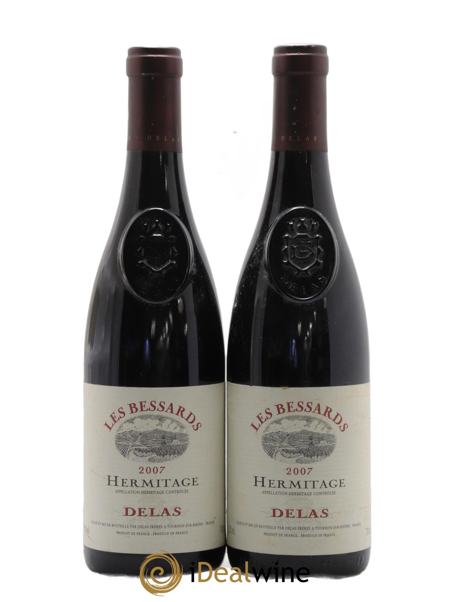 Hermitage Les Bessards Delas Frères 2007 - Lot de 2 bouteilles - 0